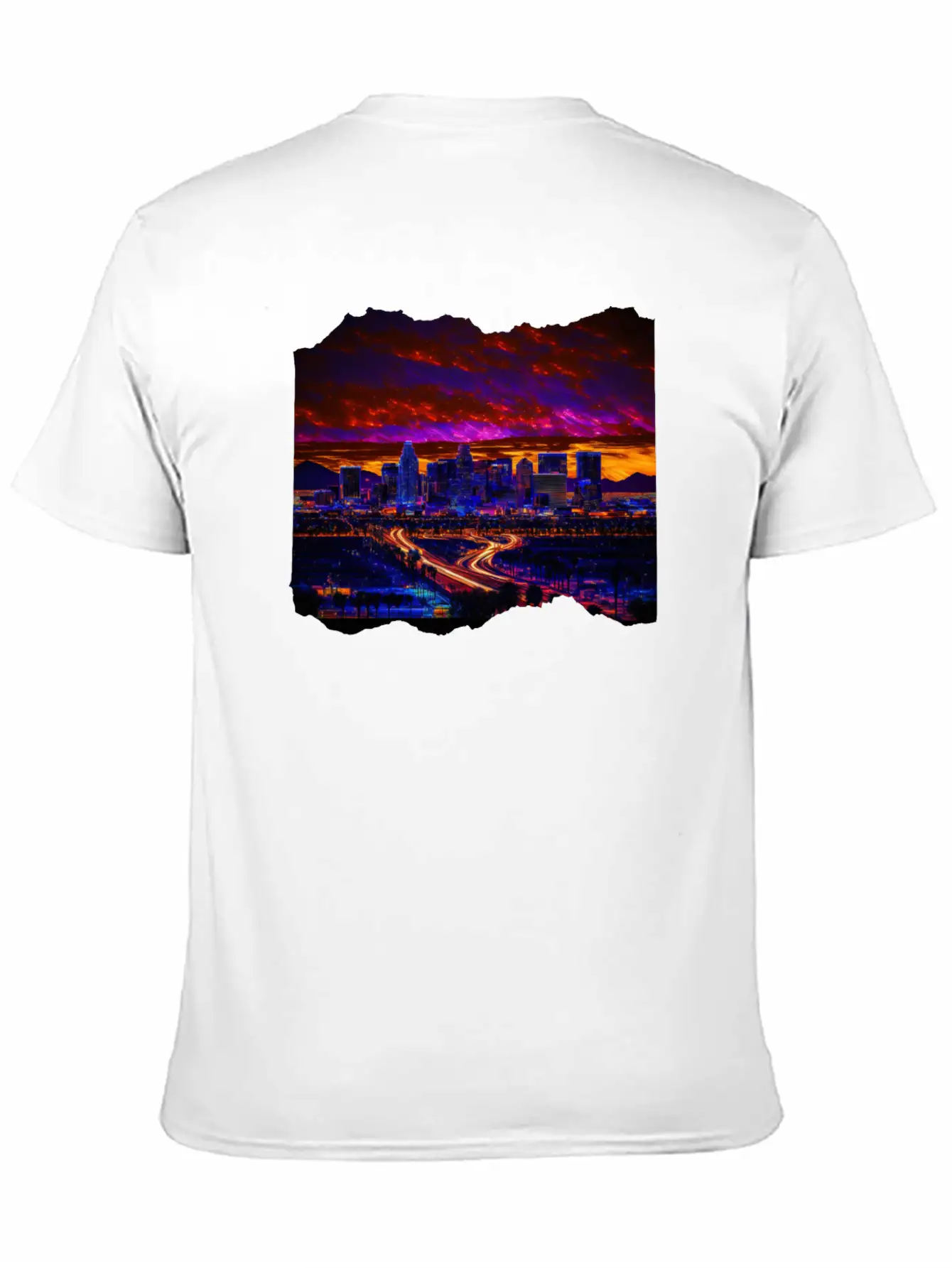 Phoenix Arizona Skyline Neon Desert Nights Classic Cotton Tee – Unisex Comfort For Any Season