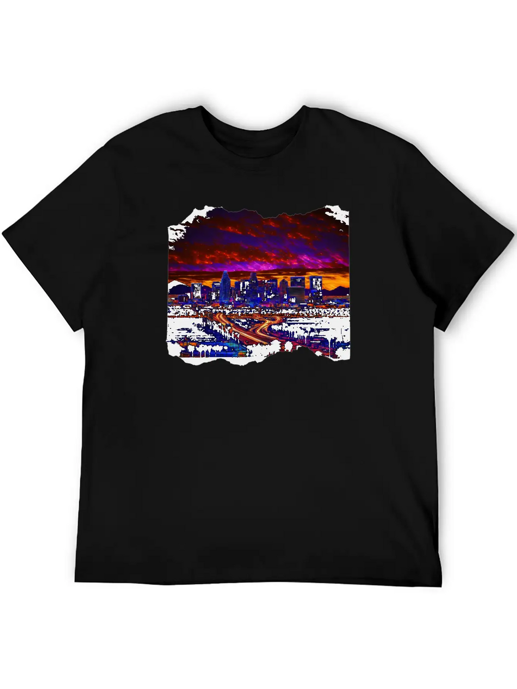 Phoenix Arizona Skyline Neon Desert Nights Classic Cotton Tee – Unisex Comfort For Any Season
