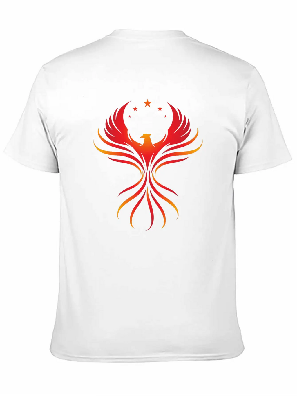 Phoenix Rising: Fiery Bird With Stars Classic Cotton Tee – Unisex Comfort For Any Season
