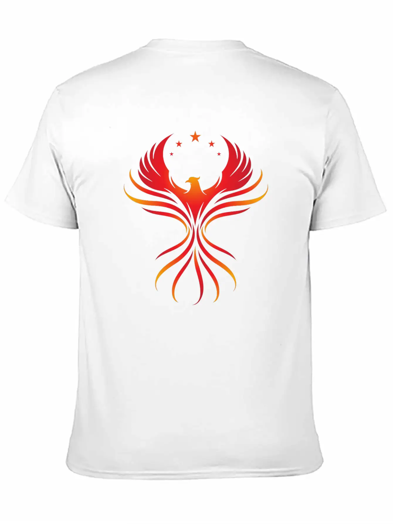 Phoenix Rising: Fiery Bird With Stars Classic Cotton Tee – Unisex Comfort For Any Season