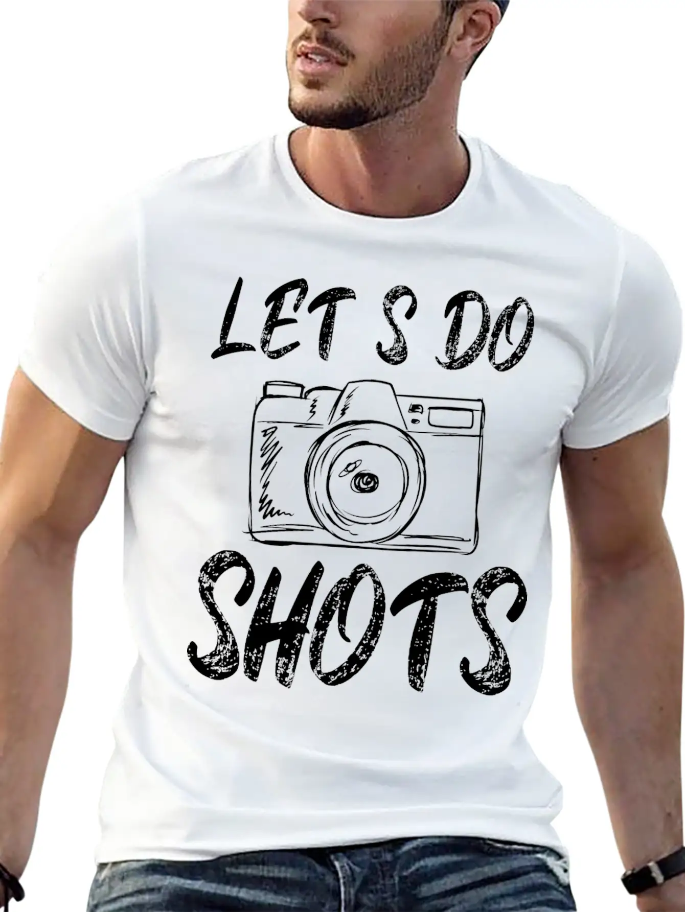Photographer Camera Photography Modern Fit Casual T-Shirt – Clean And Versatile Design