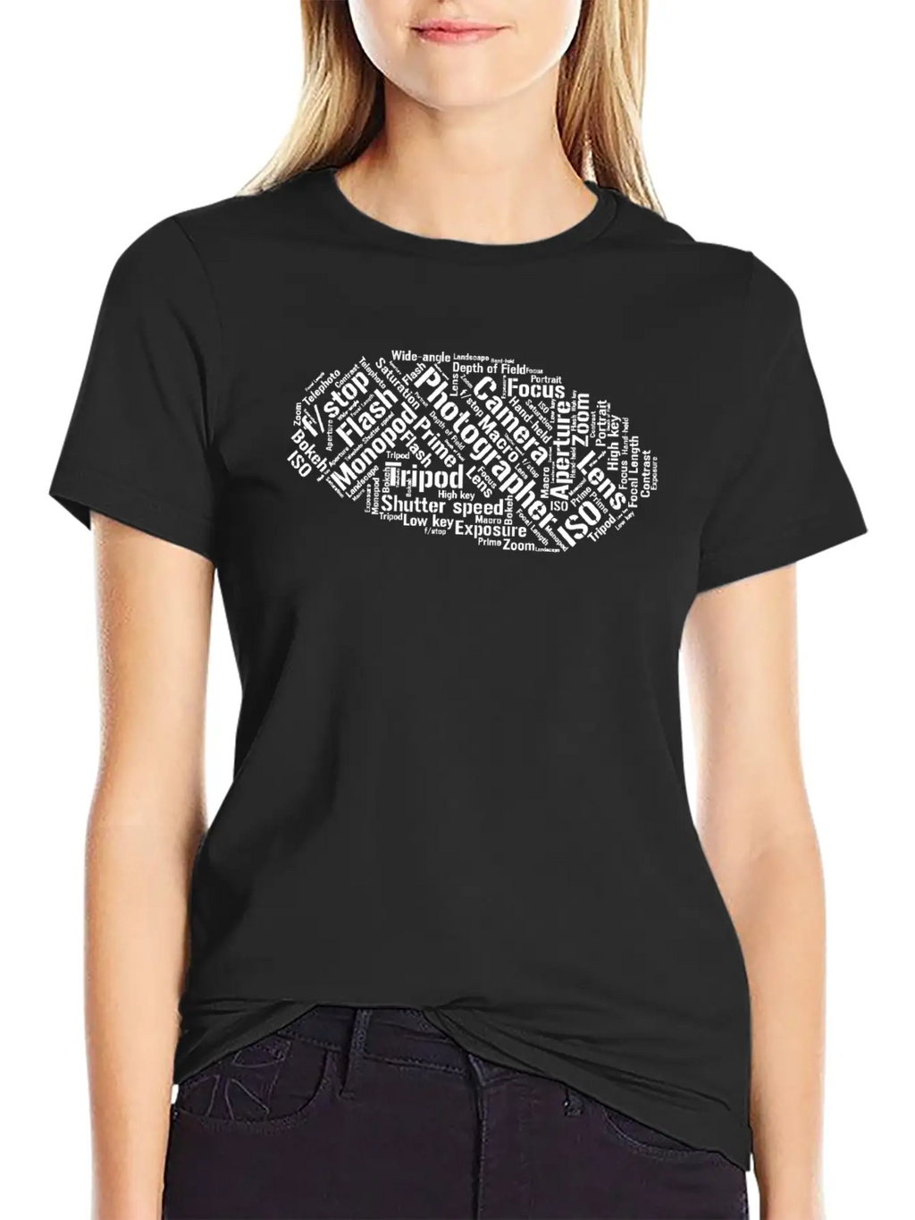 Photographer Word Cloud Basic Graphic T-Shirt – Daily Comfort In Soft Cotton
