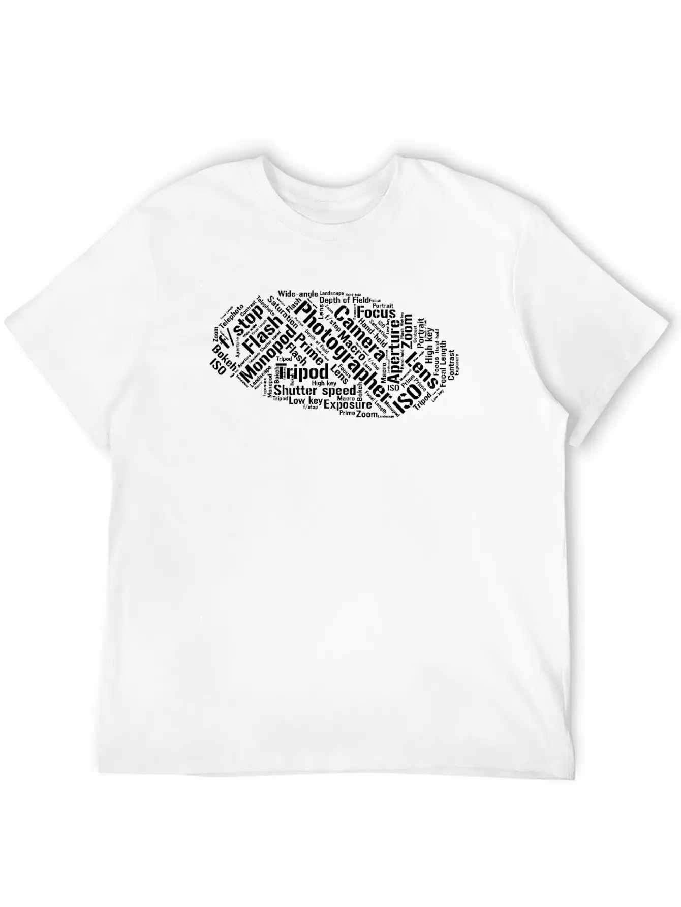 Photographer Word Cloud Basic Graphic T-Shirt – Daily Comfort In Soft Cotton