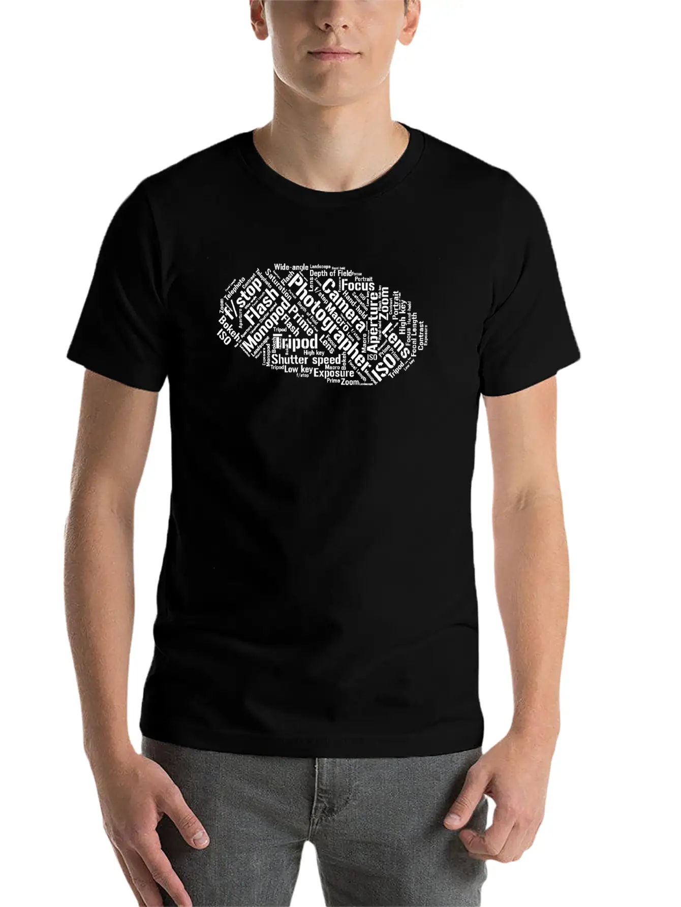Photographer Word Cloud Basic Graphic T-Shirt – Daily Comfort In Soft Cotton