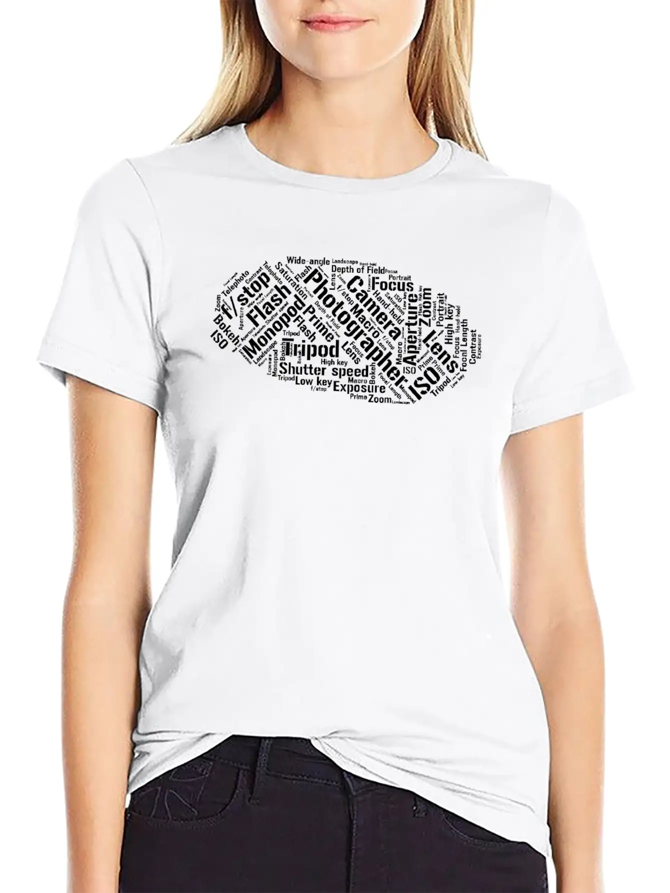 Photographer Word Cloud Basic Graphic T-Shirt – Daily Comfort In Soft Cotton