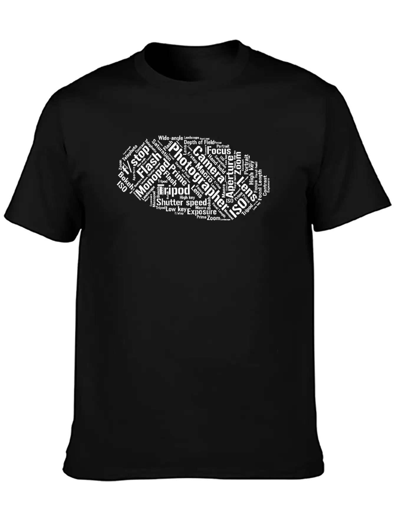 Photographer Word Cloud Basic Graphic T-Shirt – Daily Comfort In Soft Cotton