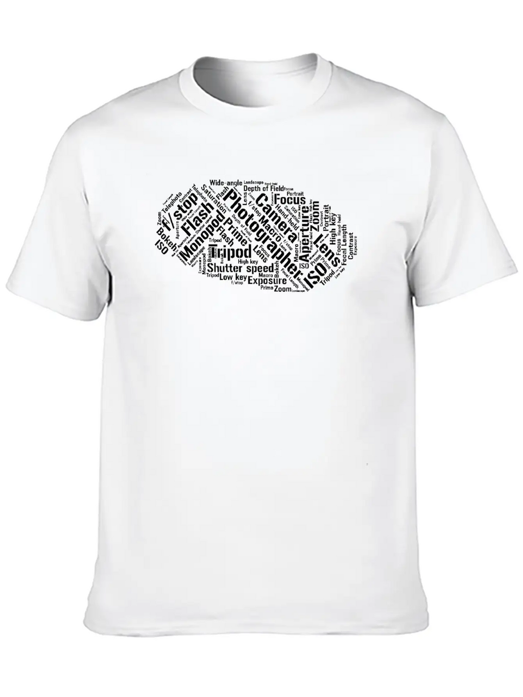 Photographer Word Cloud Basic Graphic T-Shirt – Daily Comfort In Soft Cotton