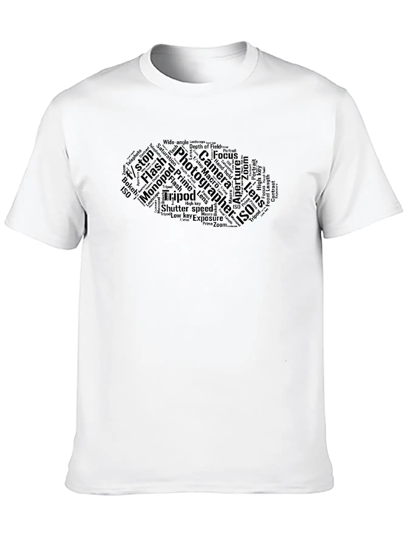Photographer Word Cloud Basic Graphic T-Shirt – Daily Comfort In Soft Cotton