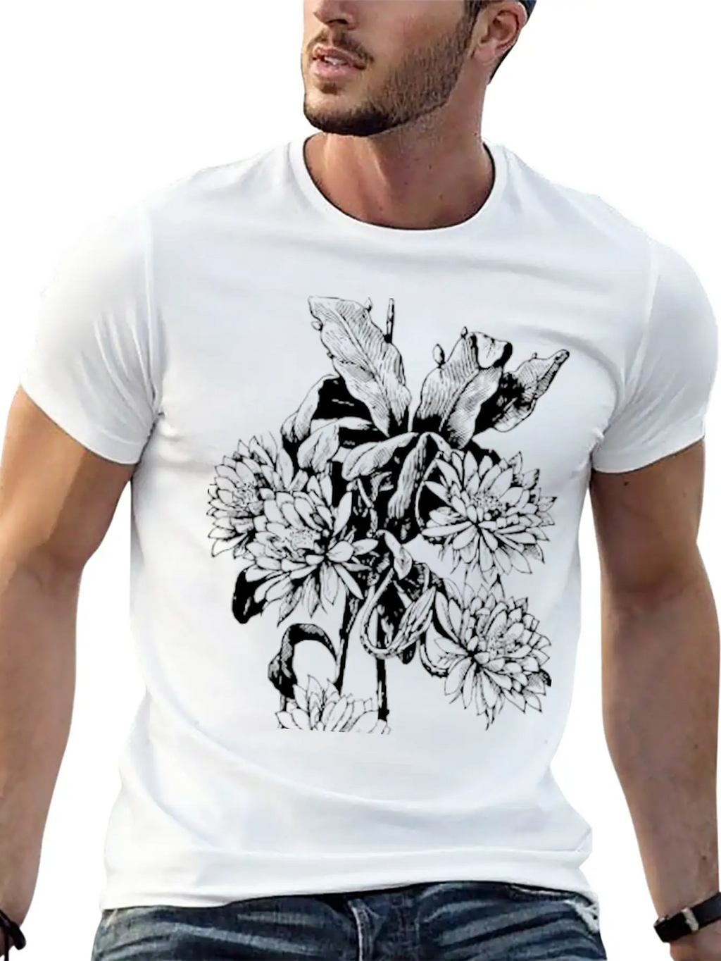 Phyllocactus Essential Cotton Tee For Daily Outfits – Unisex Style