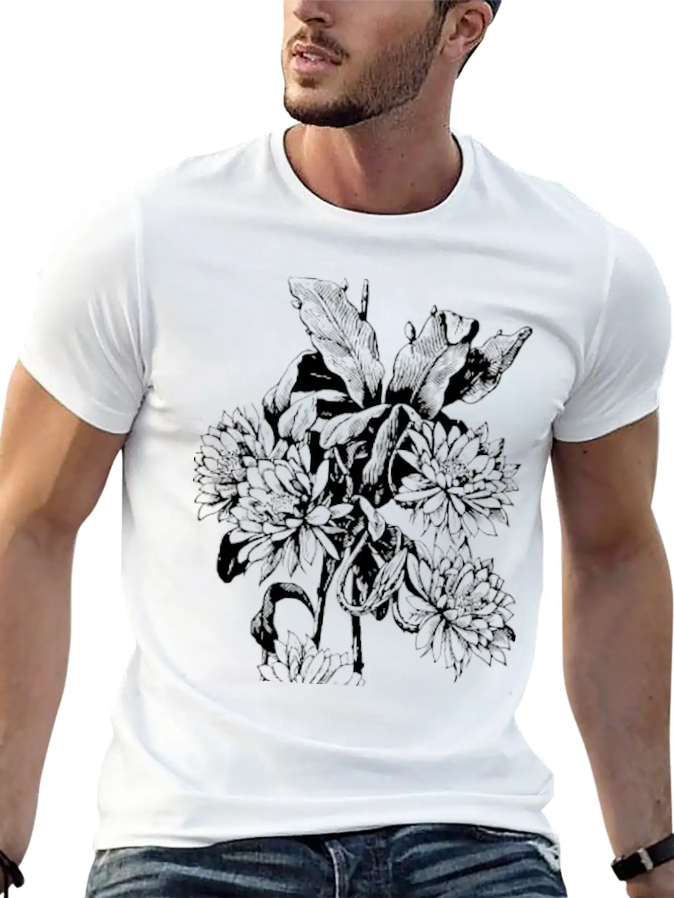 Phyllocactus Essential Cotton Tee For Daily Outfits – Unisex Style