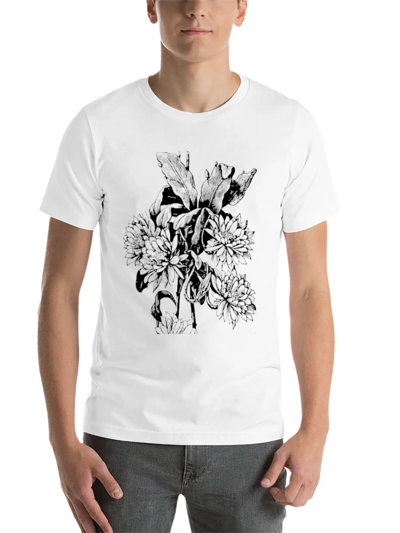 Phyllocactus Essential Cotton Tee For Daily Outfits – Unisex Style