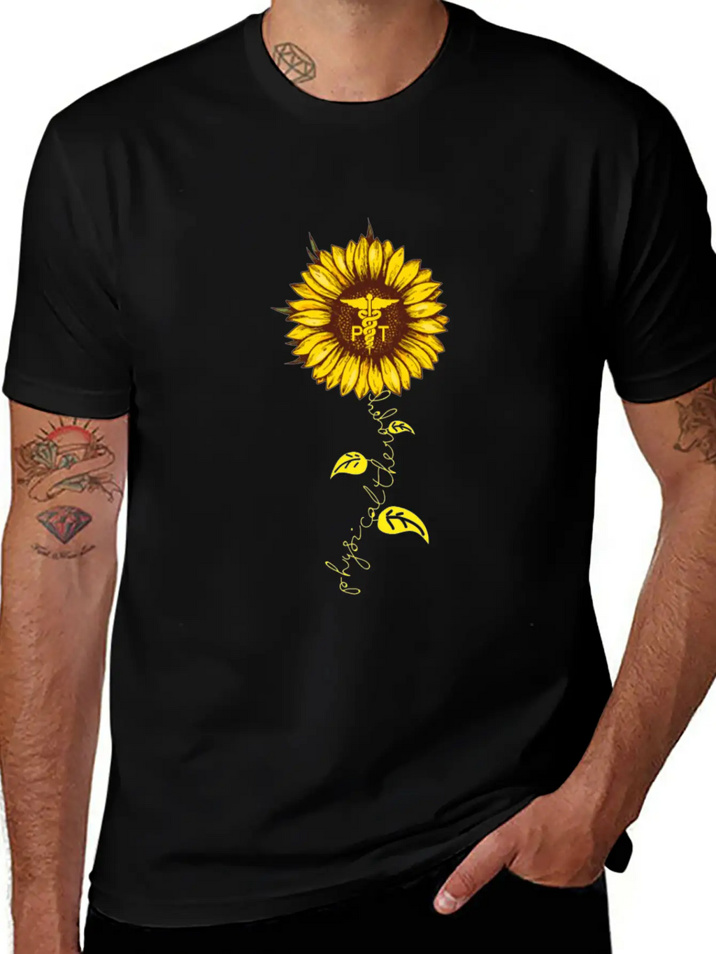 Physical Therapy Sunflower Essential Cotton Tee For Daily Outfits – Unisex Style