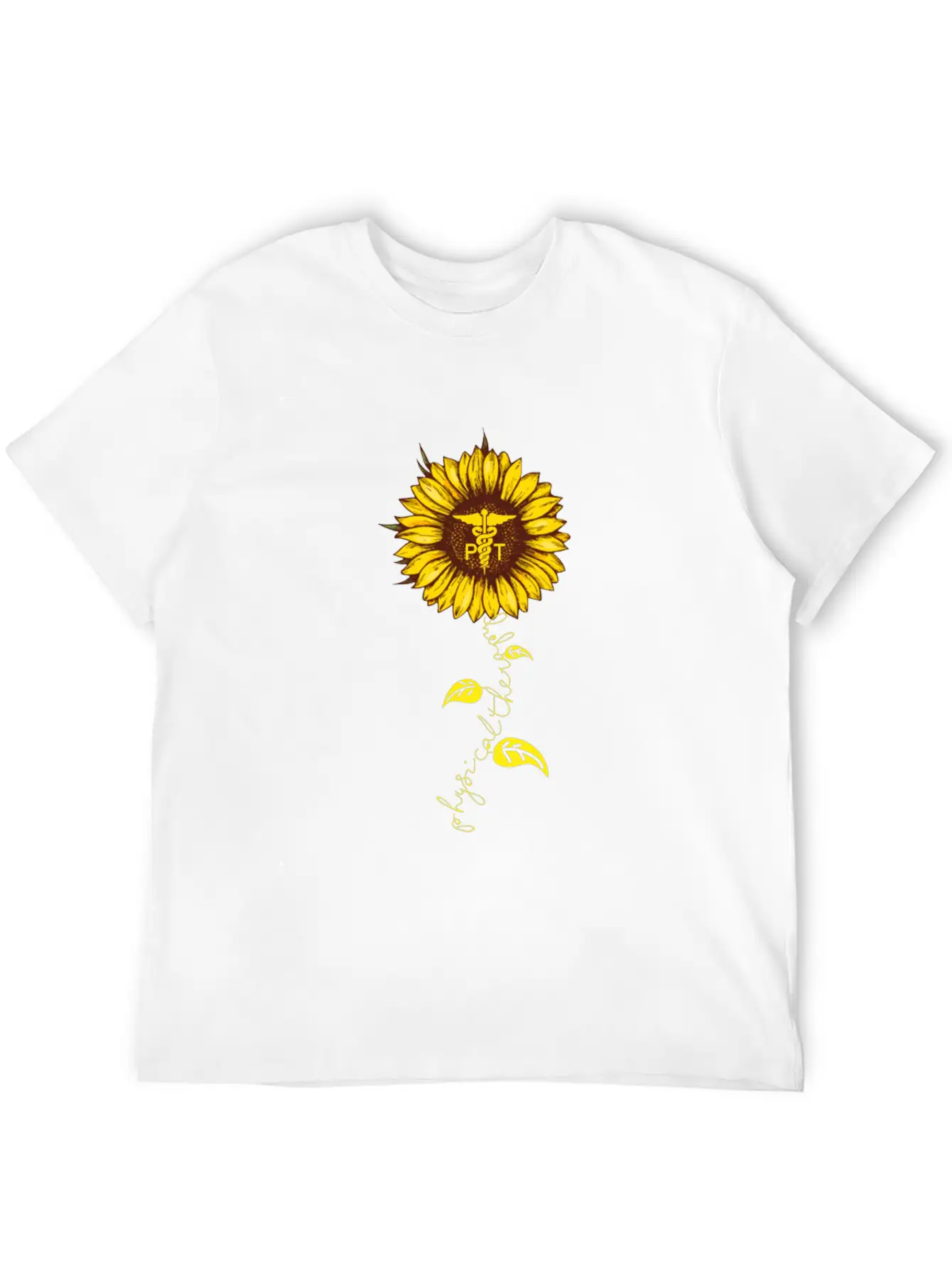 Physical Therapy Sunflower Essential Cotton Tee For Daily Outfits – Unisex Style