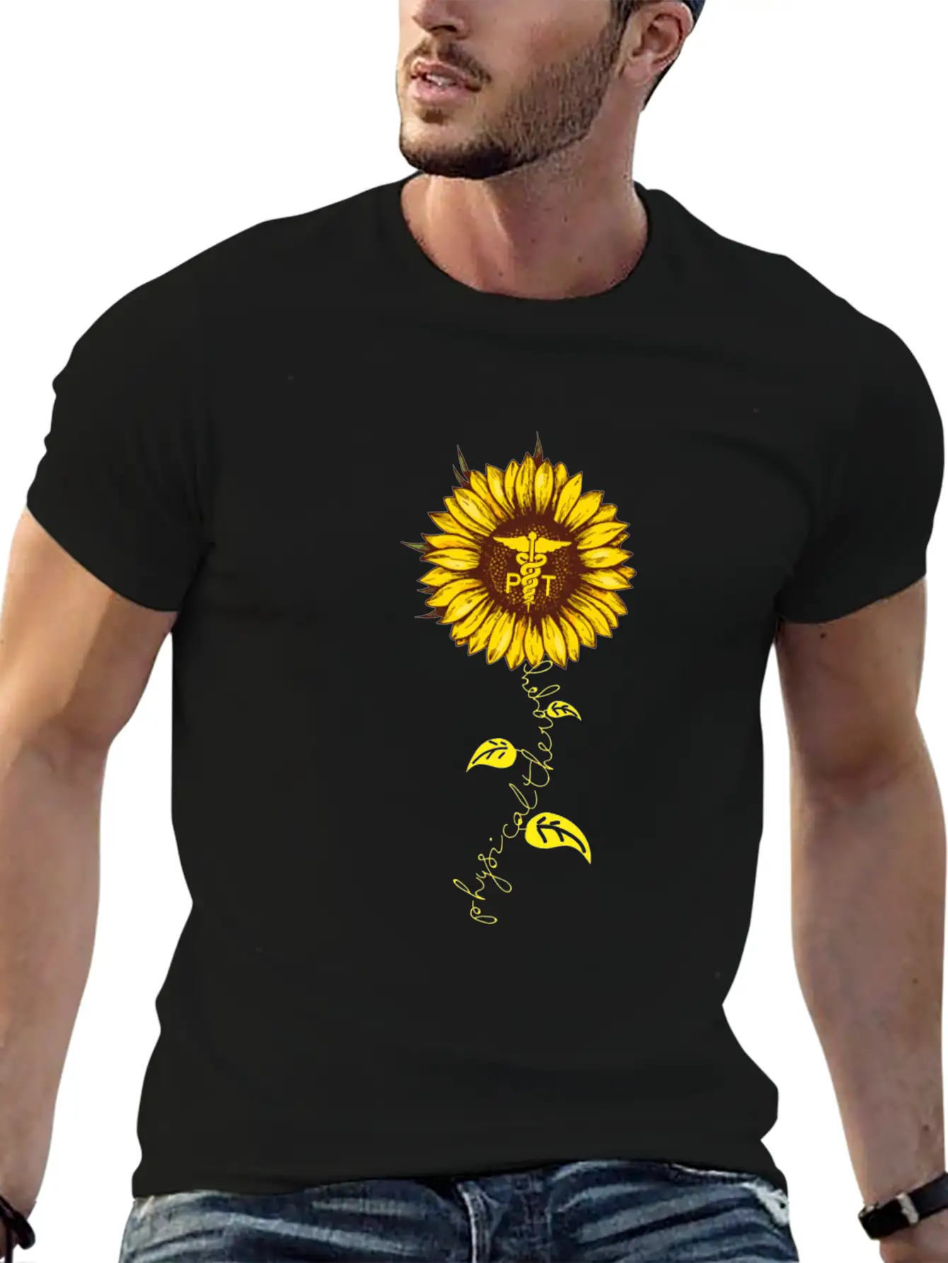 Physical Therapy Sunflower Essential Cotton Tee For Daily Outfits – Unisex Style