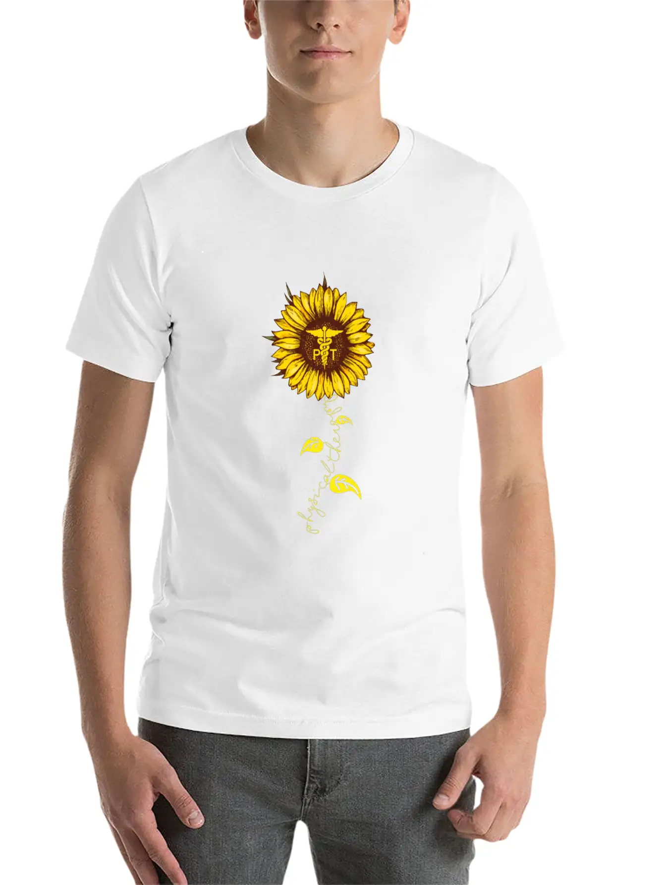 Physical Therapy Sunflower Essential Cotton Tee For Daily Outfits – Unisex Style
