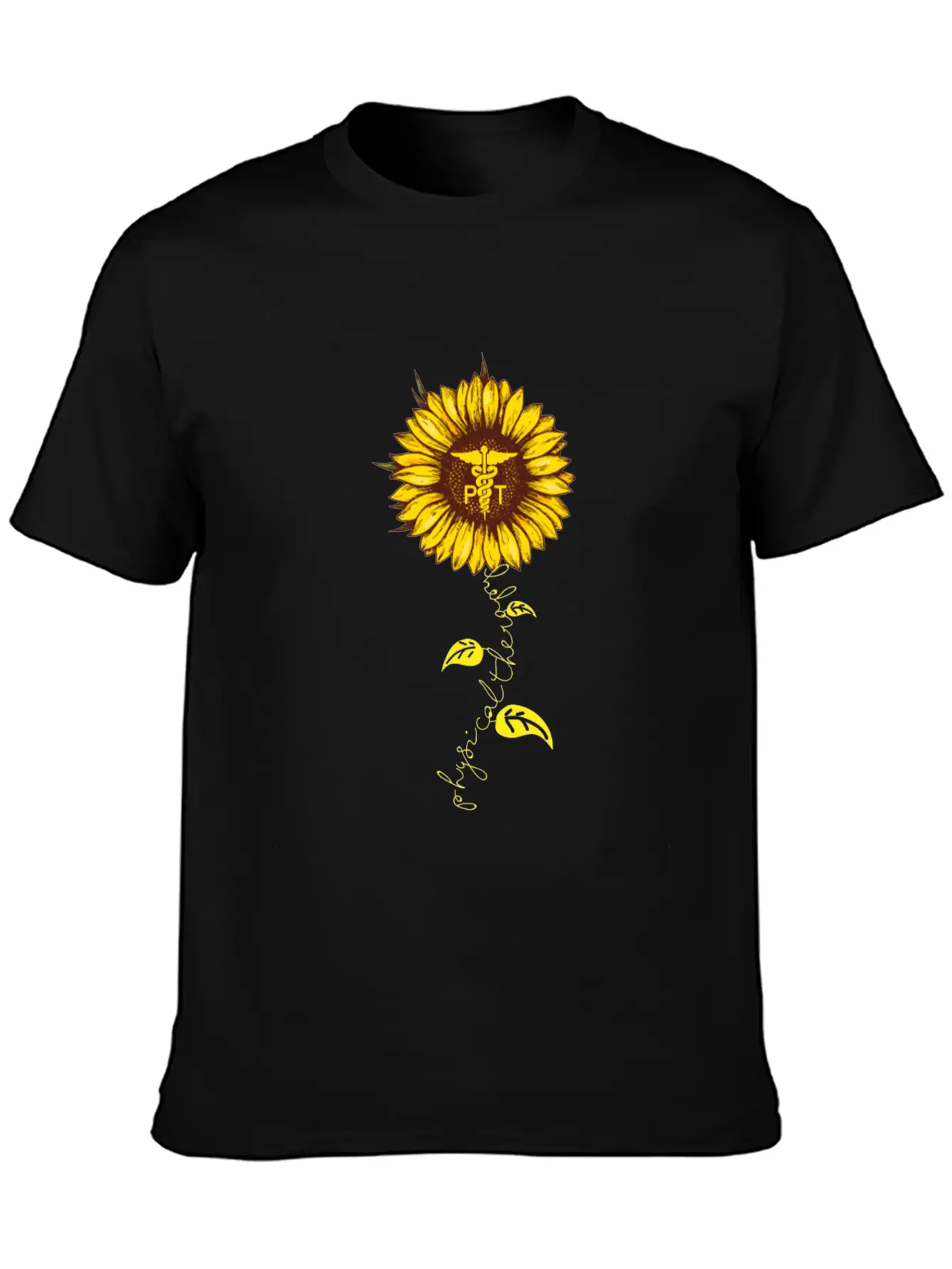 Physical Therapy Sunflower Essential Cotton Tee For Daily Outfits – Unisex Style