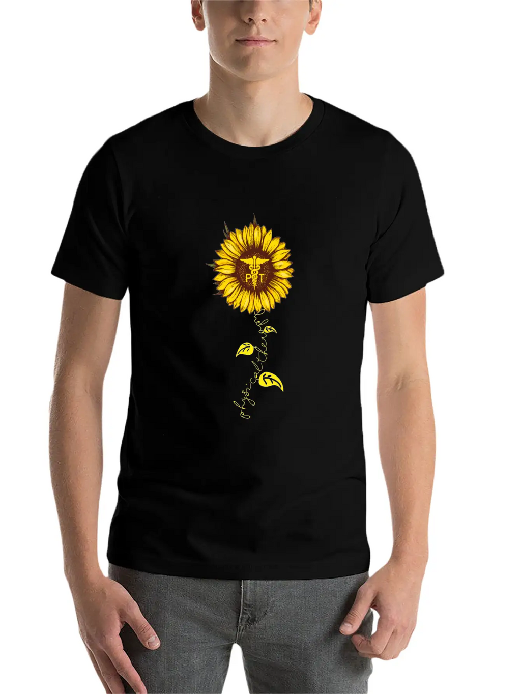 Physical Therapy Sunflower Essential Cotton Tee For Daily Outfits – Unisex Style