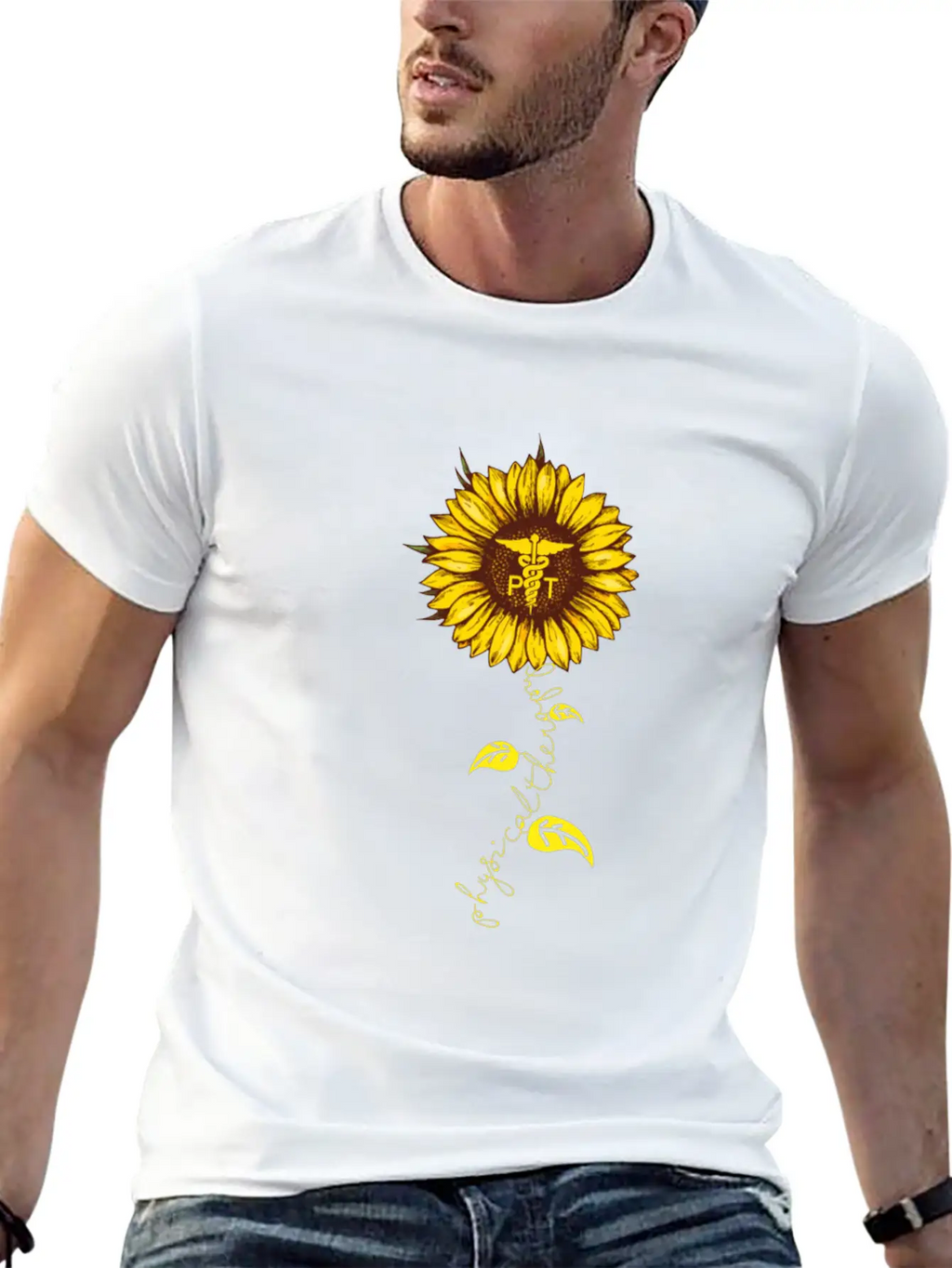 Physical Therapy Sunflower Essential Cotton Tee For Daily Outfits – Unisex Style