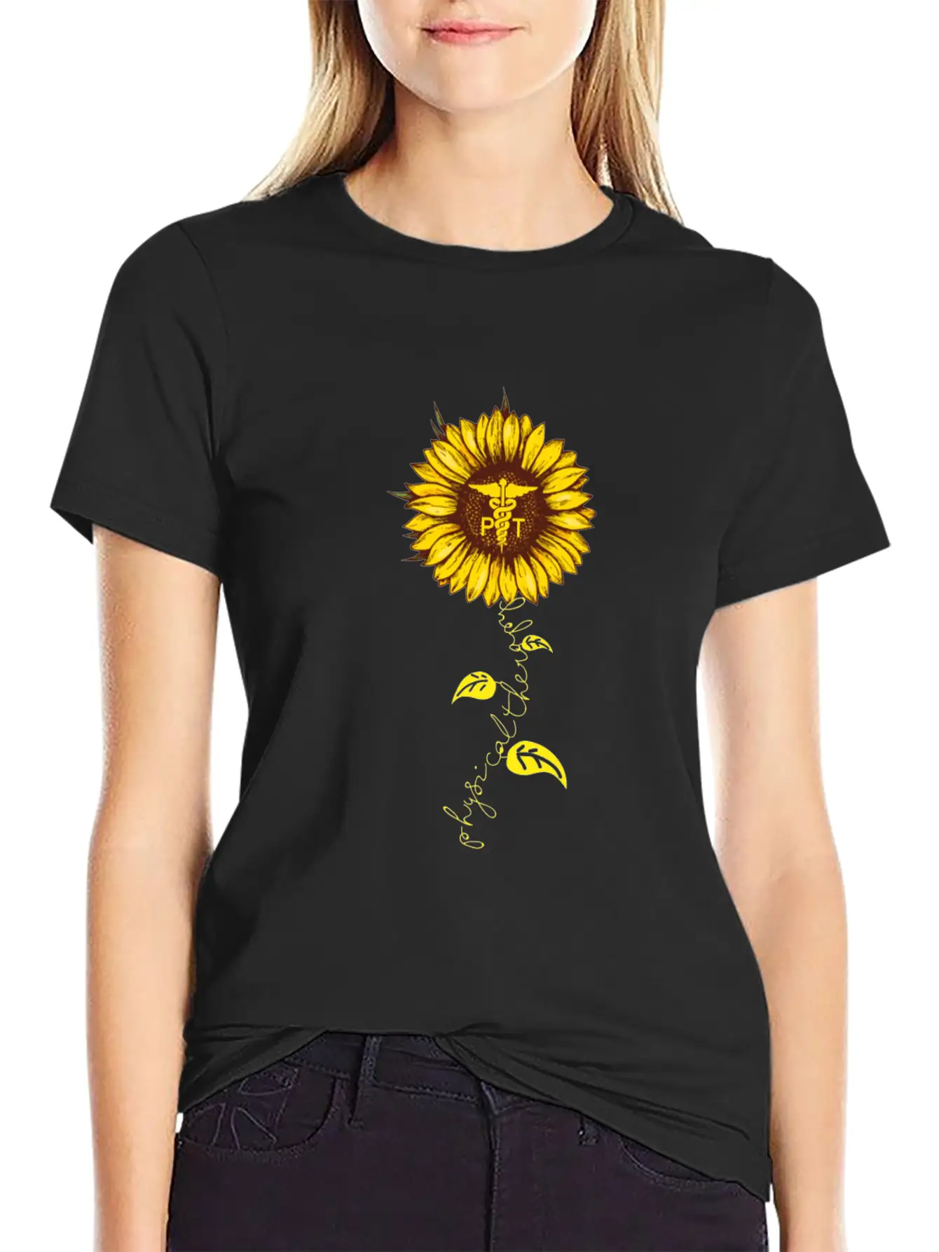 Physical Therapy Sunflower Essential Cotton Tee For Daily Outfits – Unisex Style