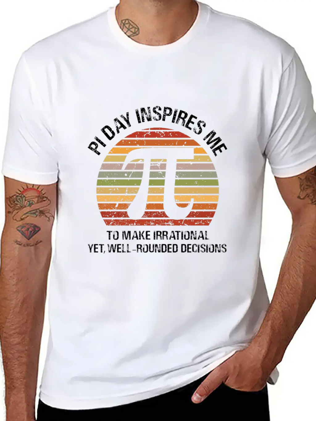 Pi Day Inspires Me Modern Fit Casual T-Shirt – Clean And Versatile Design