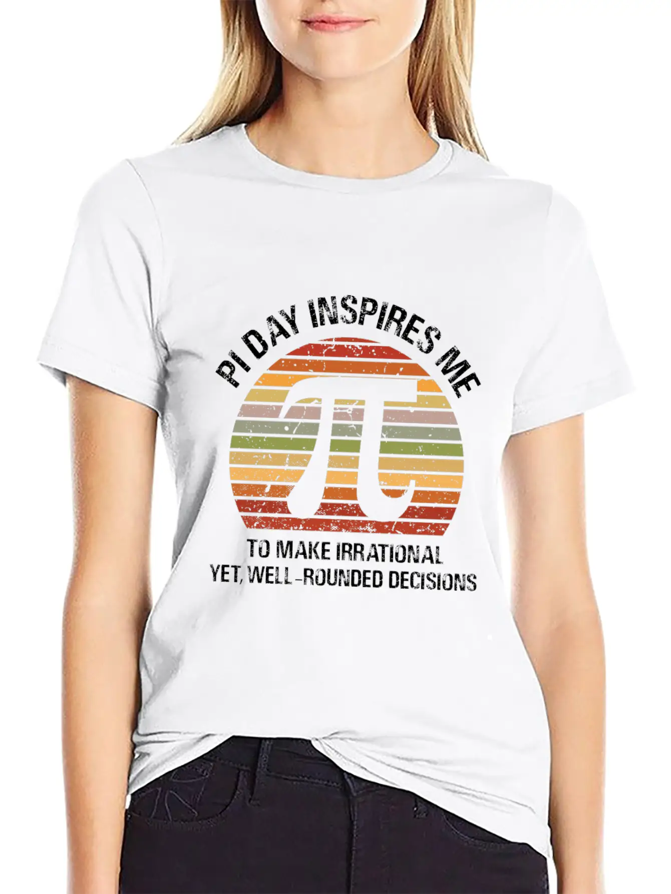 Pi Day Inspires Me Modern Fit Casual T-Shirt – Clean And Versatile Design