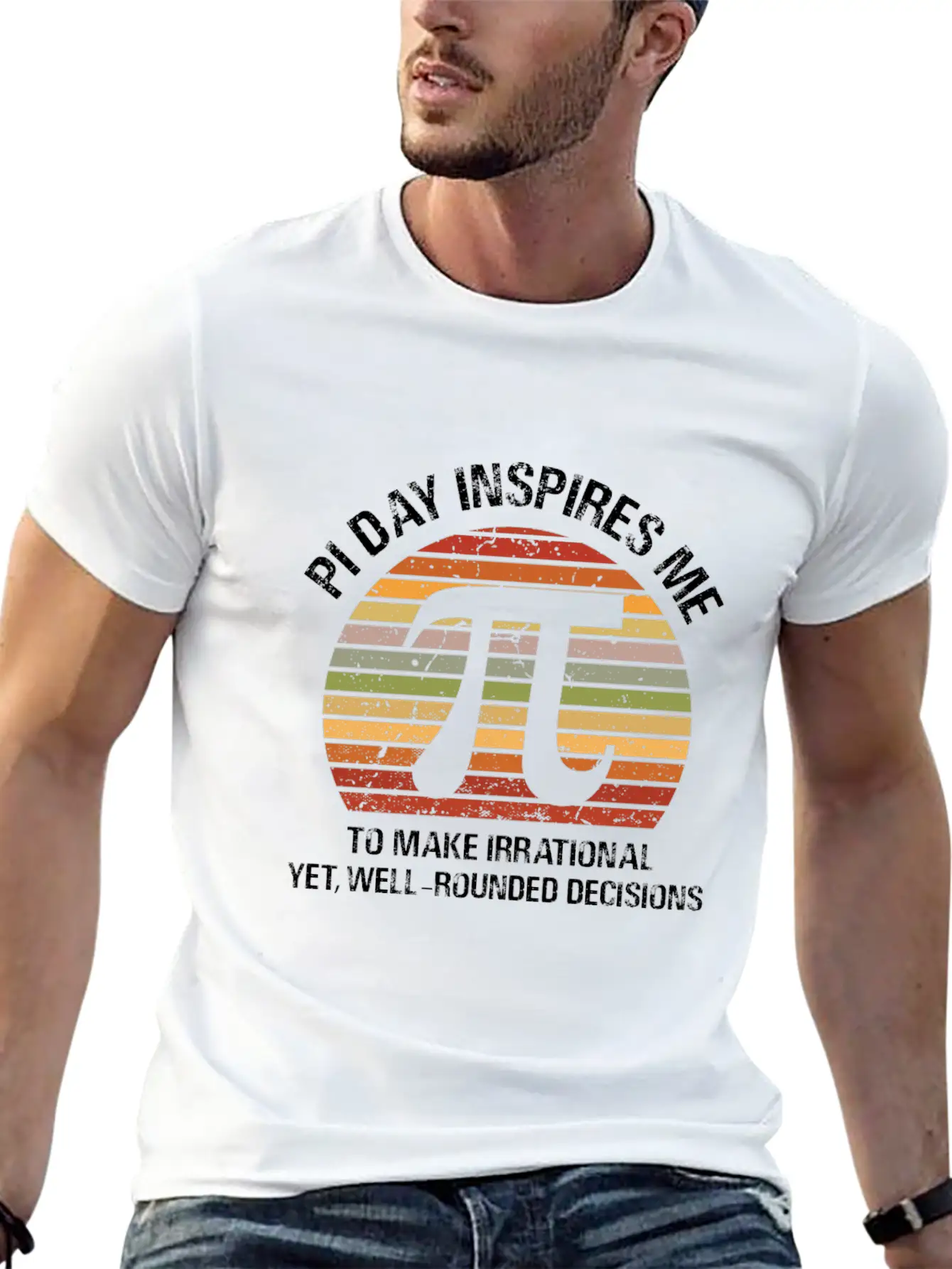 Pi Day Inspires Me Modern Fit Casual T-Shirt – Clean And Versatile Design
