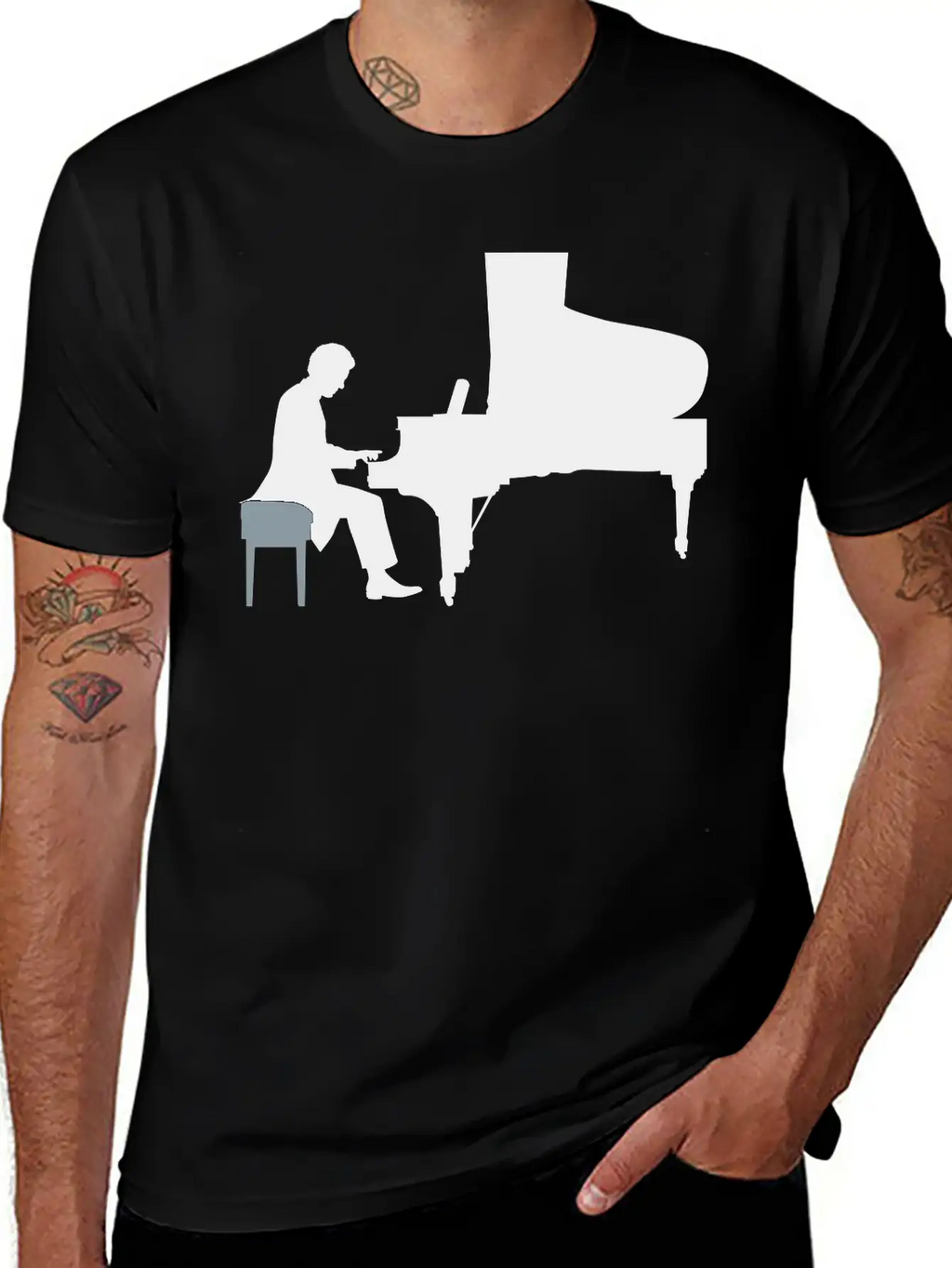 Pianist Essential Cotton Tee For Daily Outfits – Unisex Style