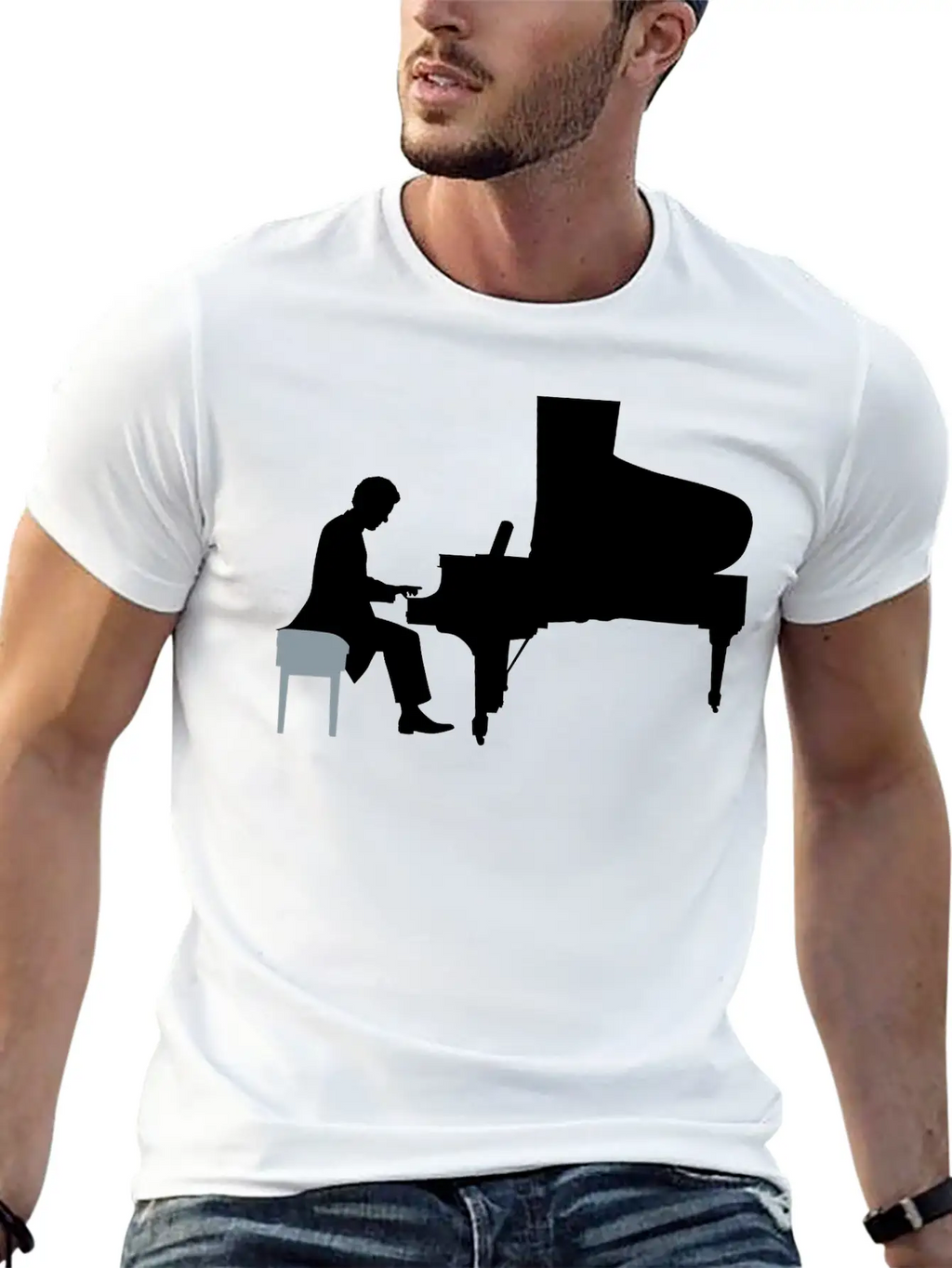 Pianist Essential Cotton Tee For Daily Outfits – Unisex Style