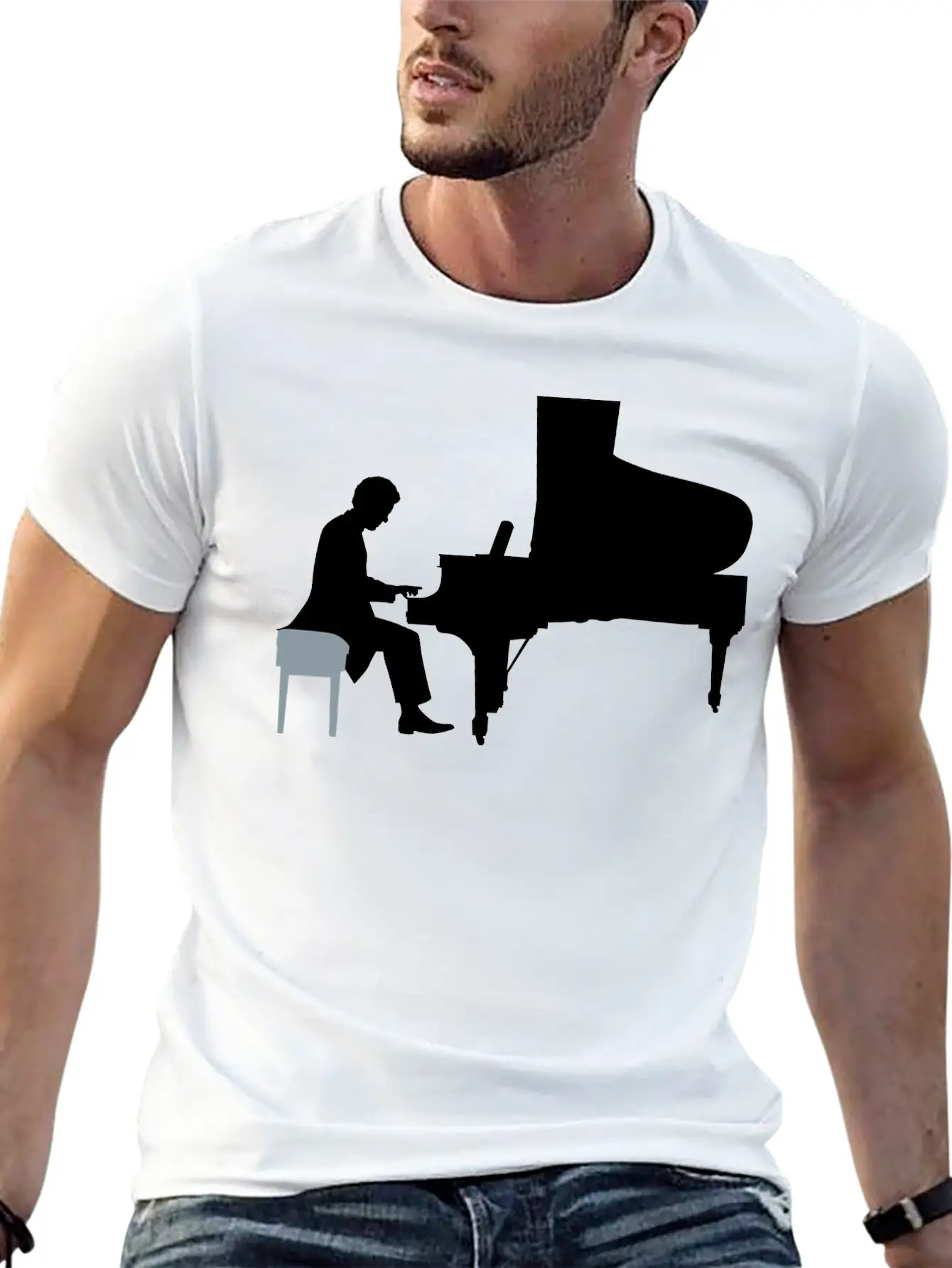 Pianist Essential Cotton Tee For Daily Outfits – Unisex Style