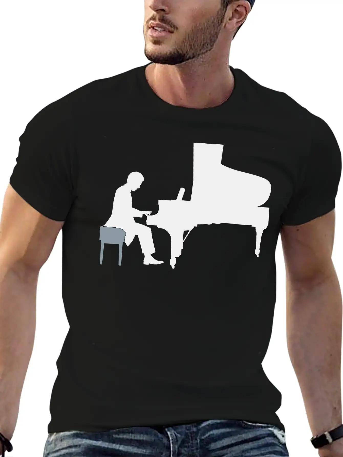 Pianist Essential Cotton Tee For Daily Outfits – Unisex Style