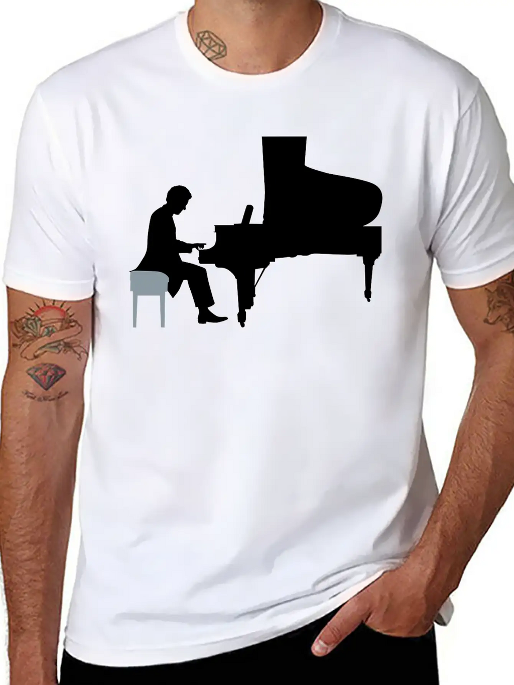 Pianist Essential Cotton Tee For Daily Outfits – Unisex Style