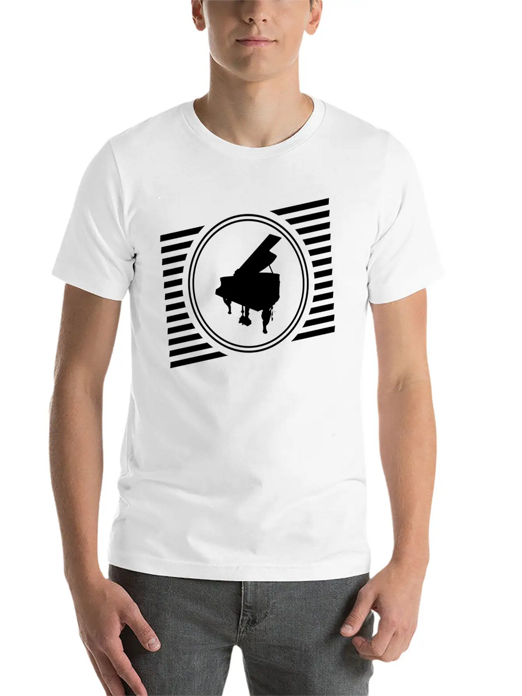 Piano Breathable Graphic T-Shirt – Perfect For Casual Days