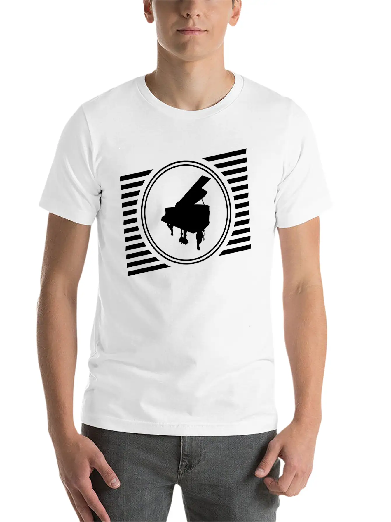 Piano Breathable Graphic T-Shirt – Perfect For Casual Days
