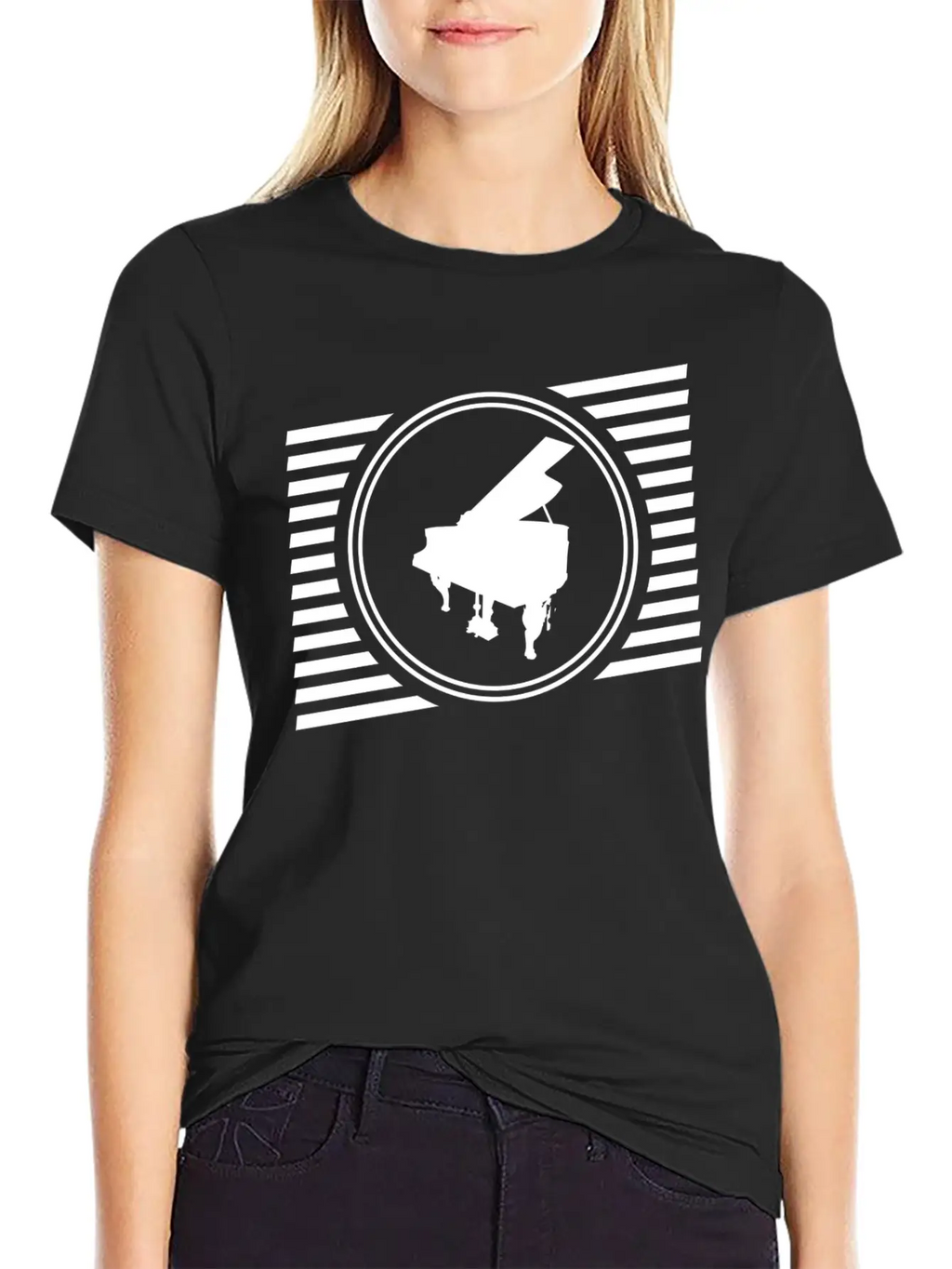 Piano Breathable Graphic T-Shirt – Perfect For Casual Days