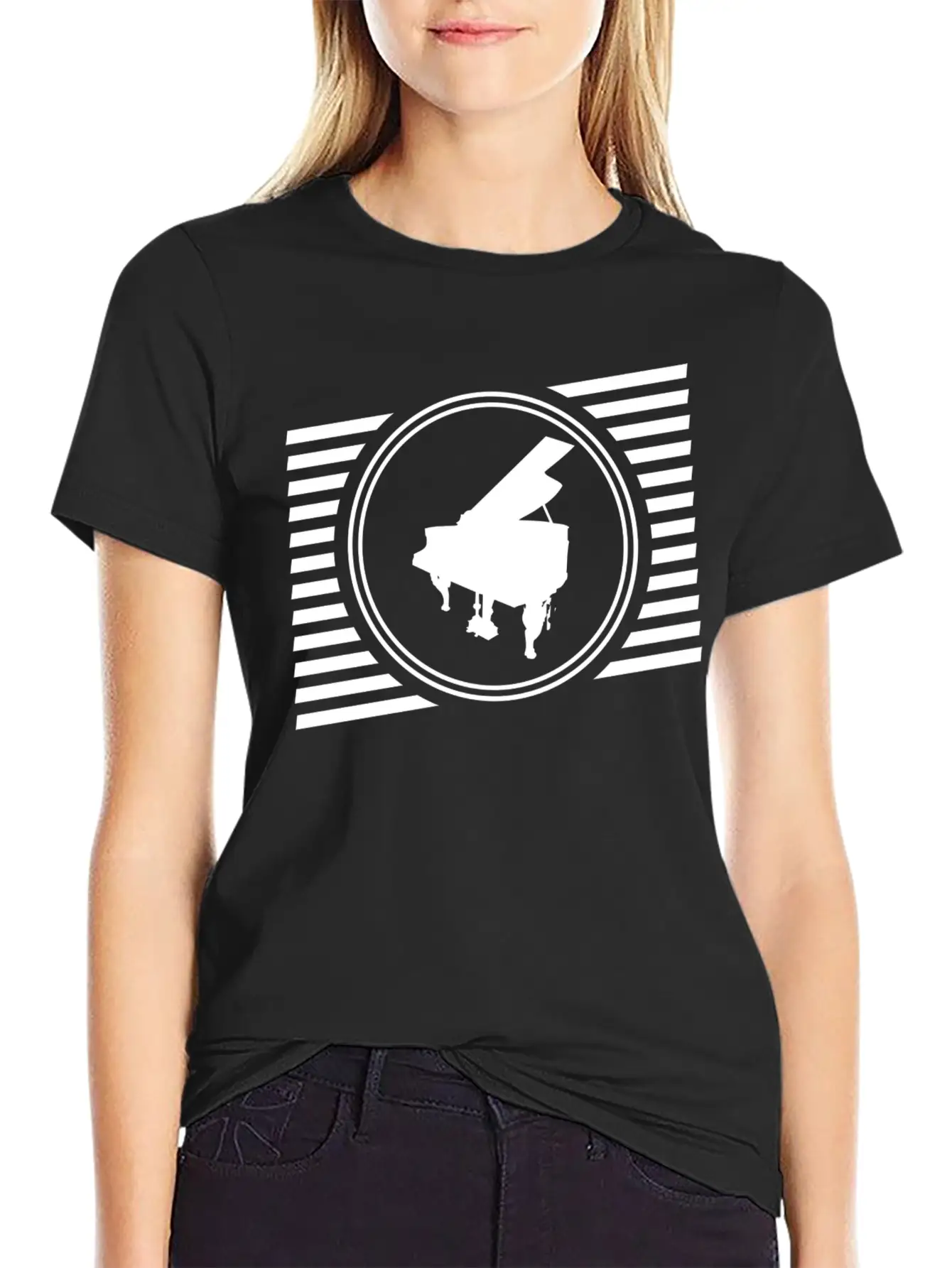 Piano Breathable Graphic T-Shirt – Perfect For Casual Days