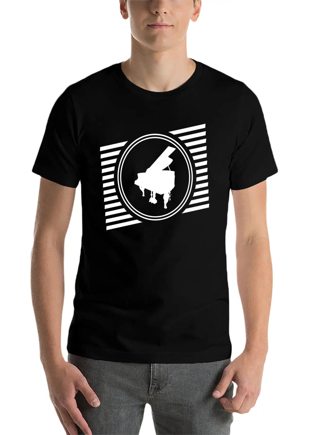 Piano Breathable Graphic T-Shirt – Perfect For Casual Days