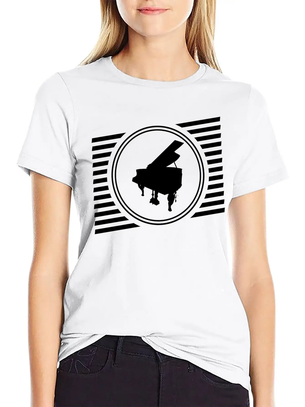 Piano Breathable Graphic T-Shirt – Perfect For Casual Days
