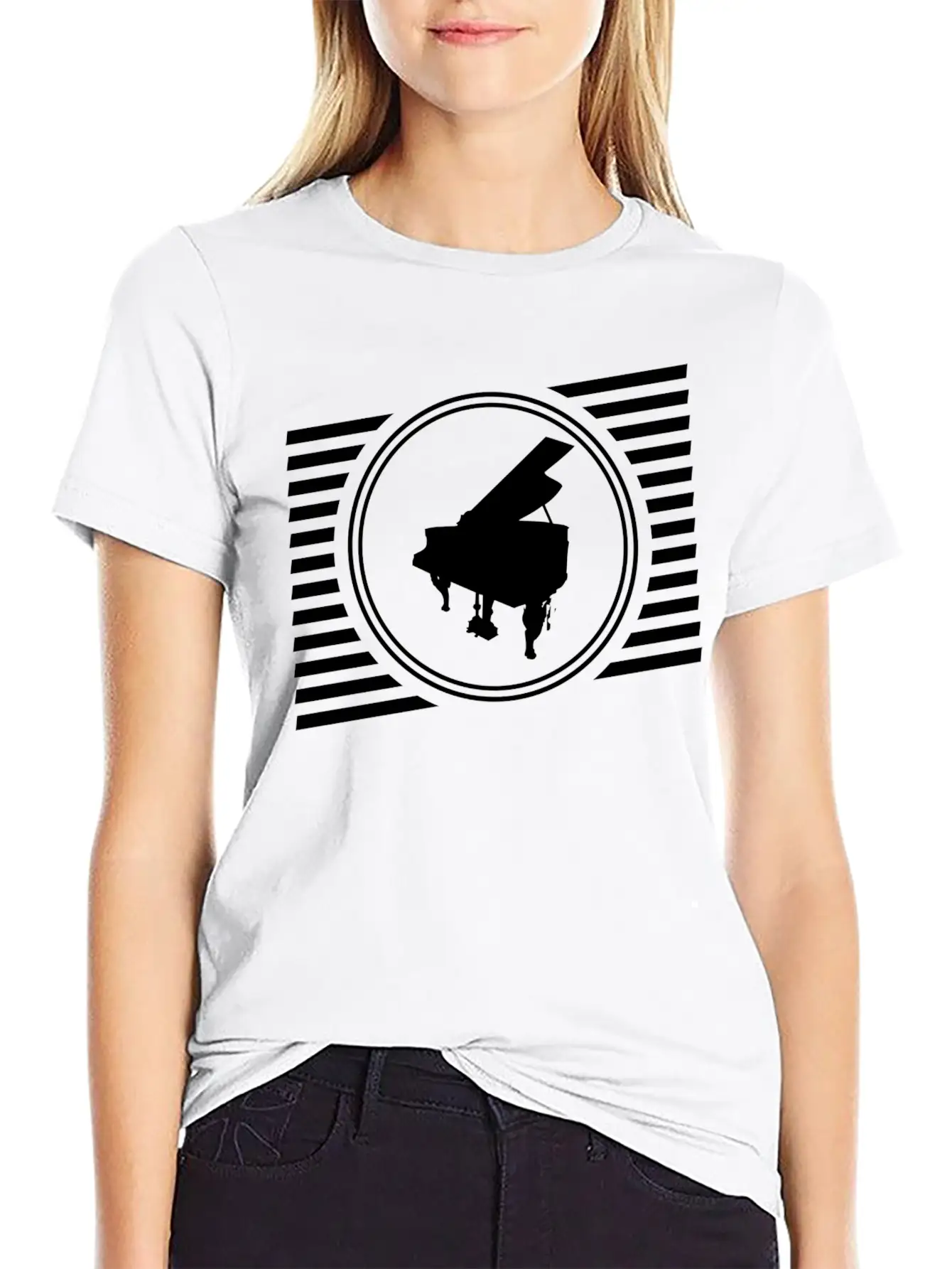 Piano Breathable Graphic T-Shirt – Perfect For Casual Days