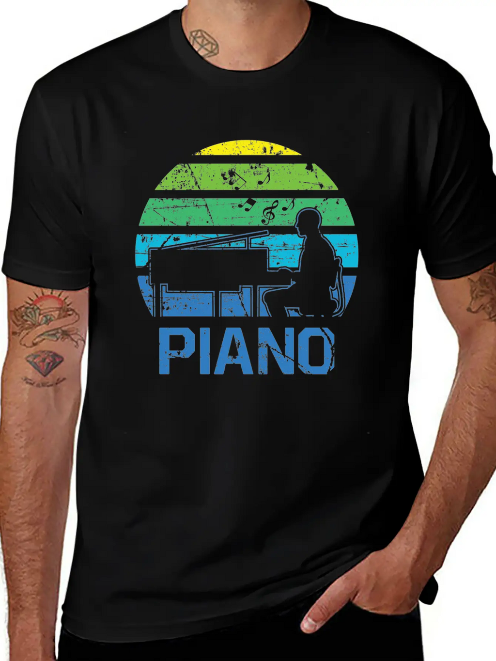 Piano Concert Nobly Virtuoso Musician Breathable Graphic T-Shirt – Perfect For Casual Days