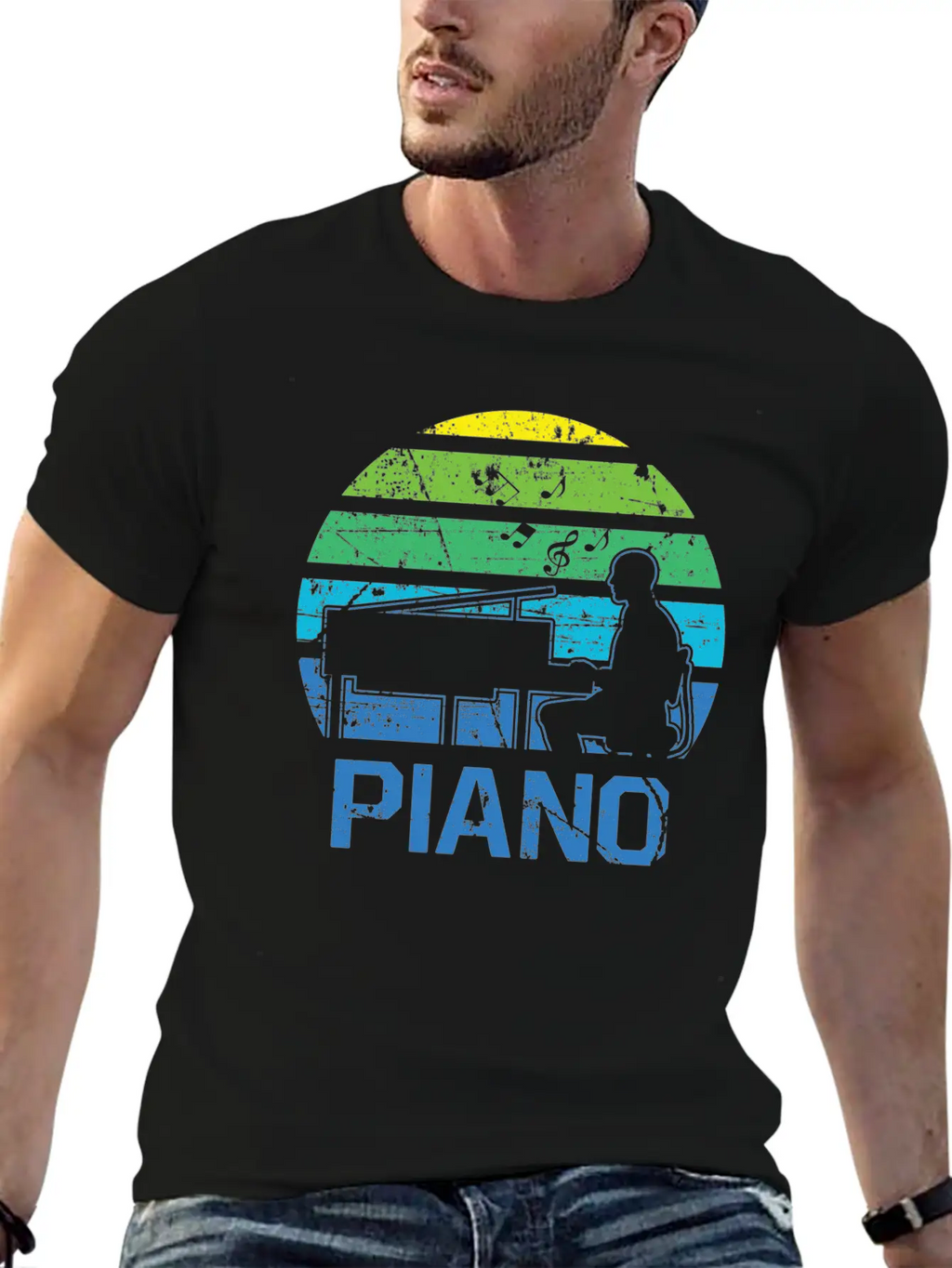 Piano Concert Nobly Virtuoso Musician Breathable Graphic T-Shirt – Perfect For Casual Days
