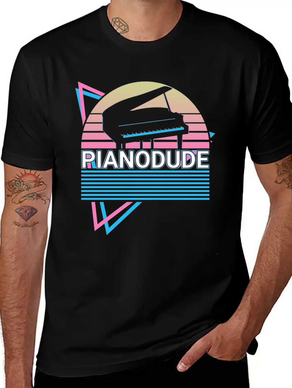 Piano Dude Keyboard Piano Retro Classic Cotton Tee – Unisex Comfort For Any Season