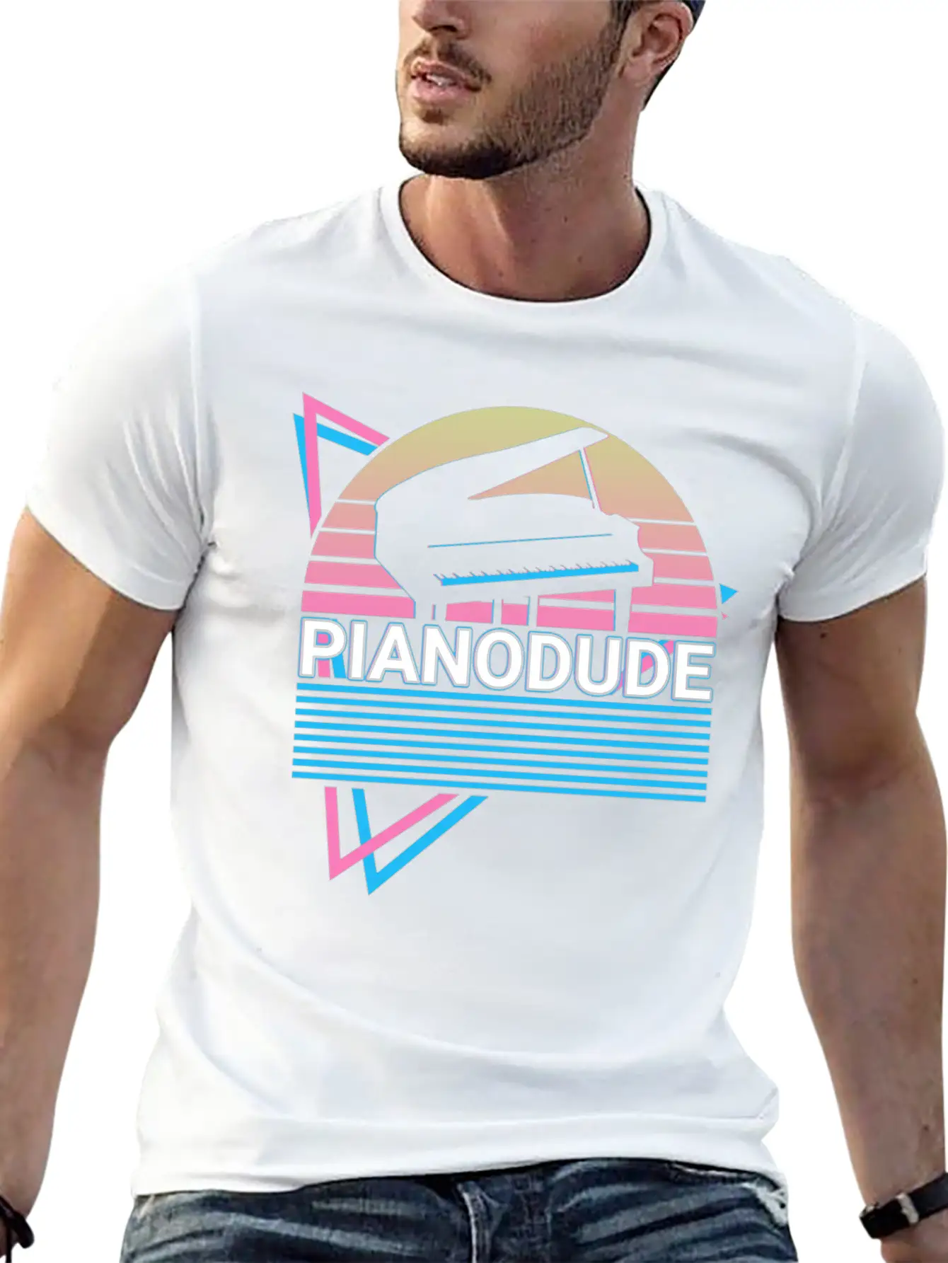 Piano Dude Keyboard Piano Retro Classic Cotton Tee – Unisex Comfort For Any Season