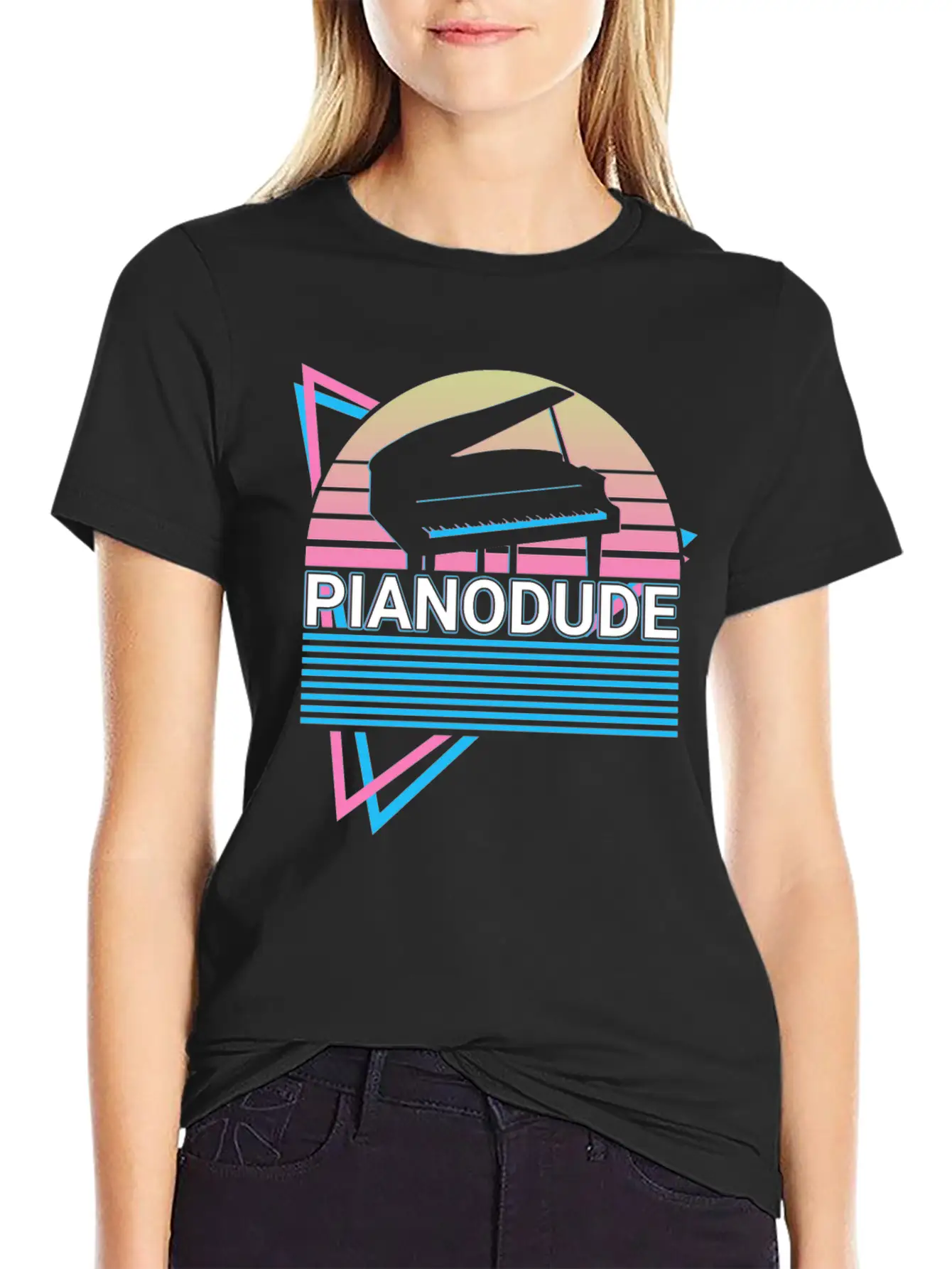 Piano Dude Keyboard Piano Retro Classic Cotton Tee – Unisex Comfort For Any Season