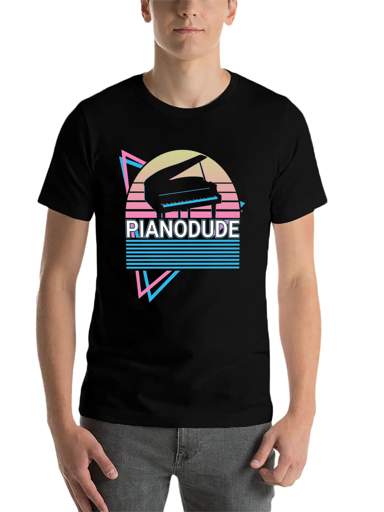 Piano Dude Keyboard Piano Retro Classic Cotton Tee – Unisex Comfort For Any Season
