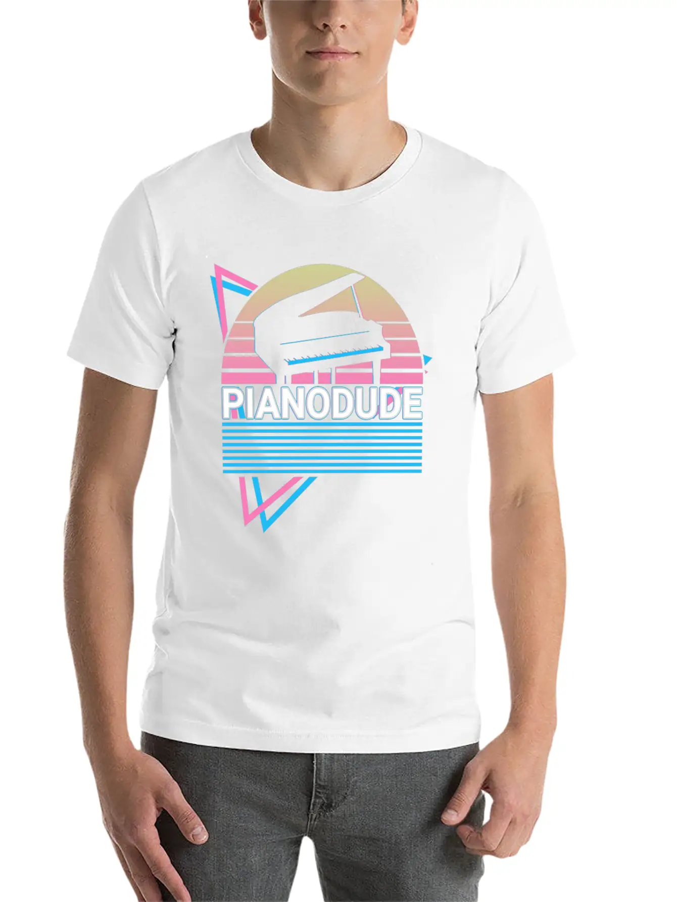 Piano Dude Keyboard Piano Retro Classic Cotton Tee – Unisex Comfort For Any Season