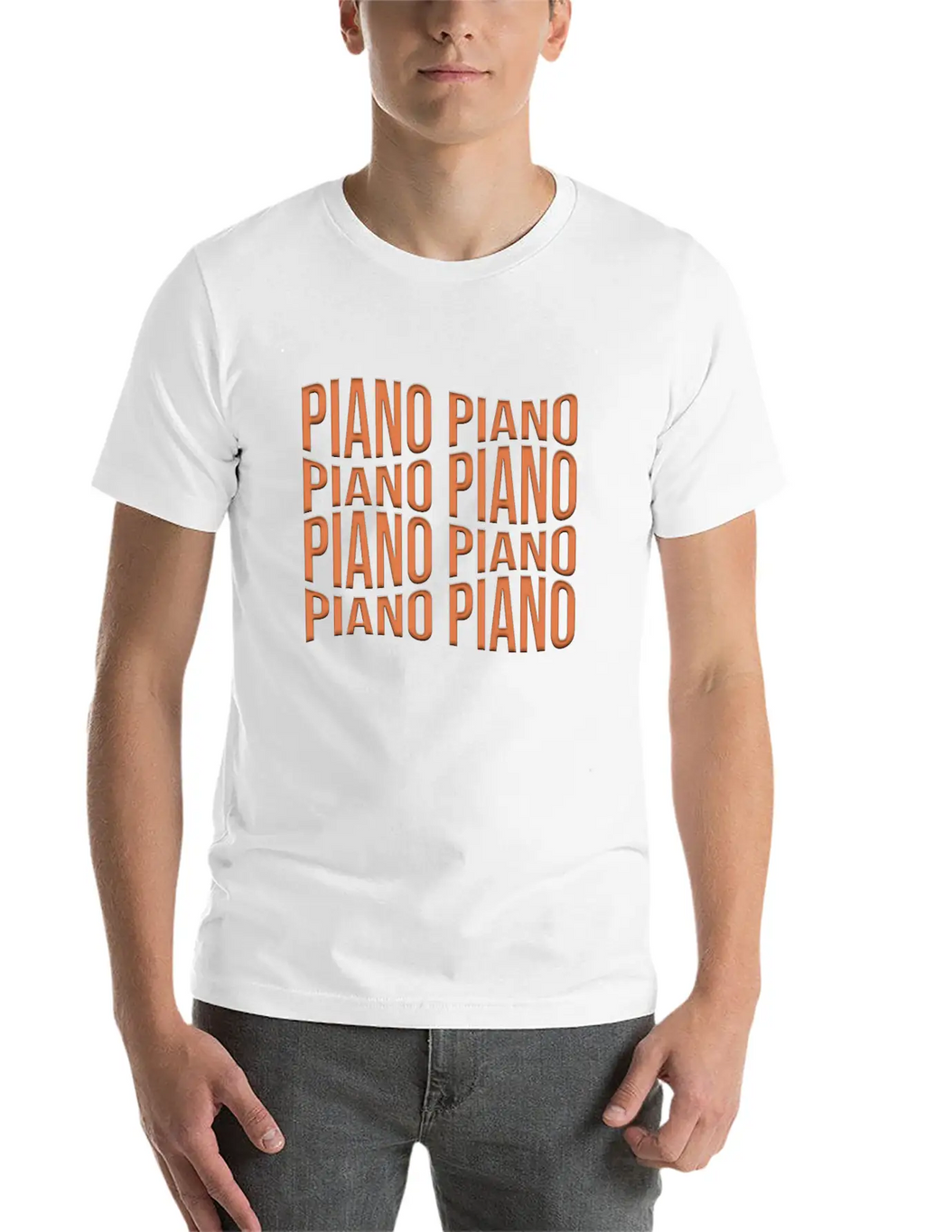 Piano Essential Cotton Tee For Daily Outfits – Unisex Style
