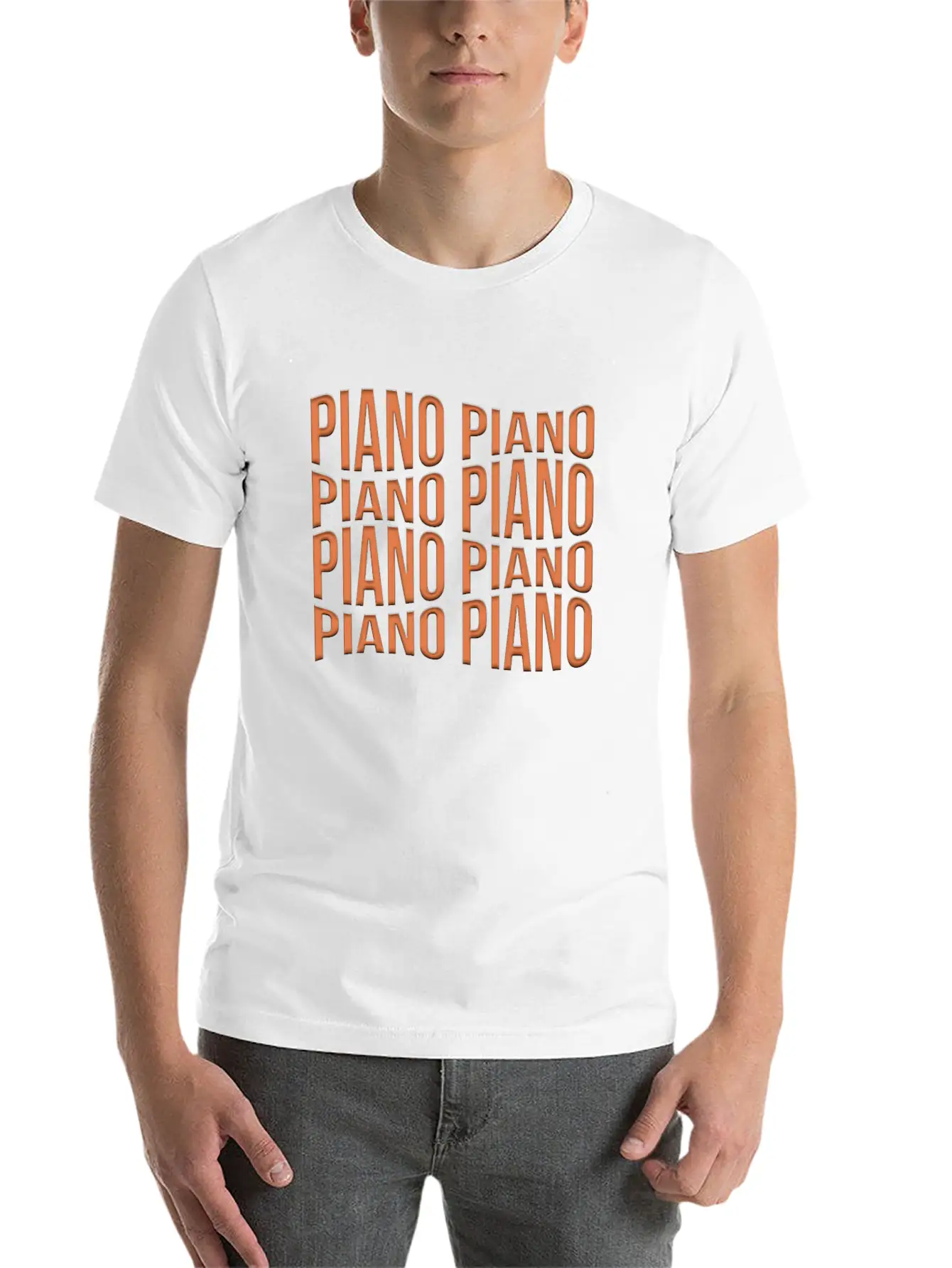 Piano Essential Cotton Tee For Daily Outfits – Unisex Style