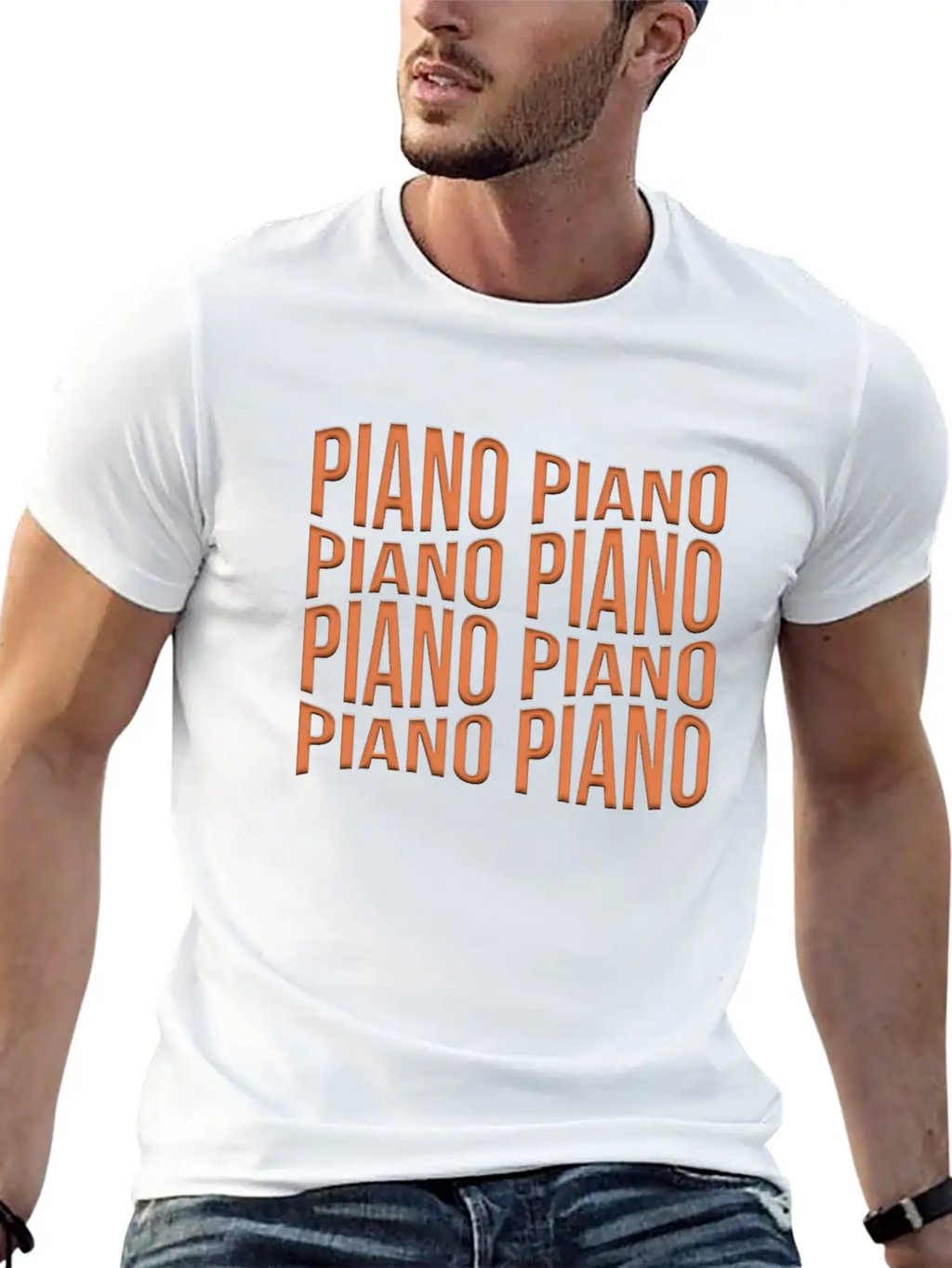 Piano Essential Cotton Tee For Daily Outfits – Unisex Style