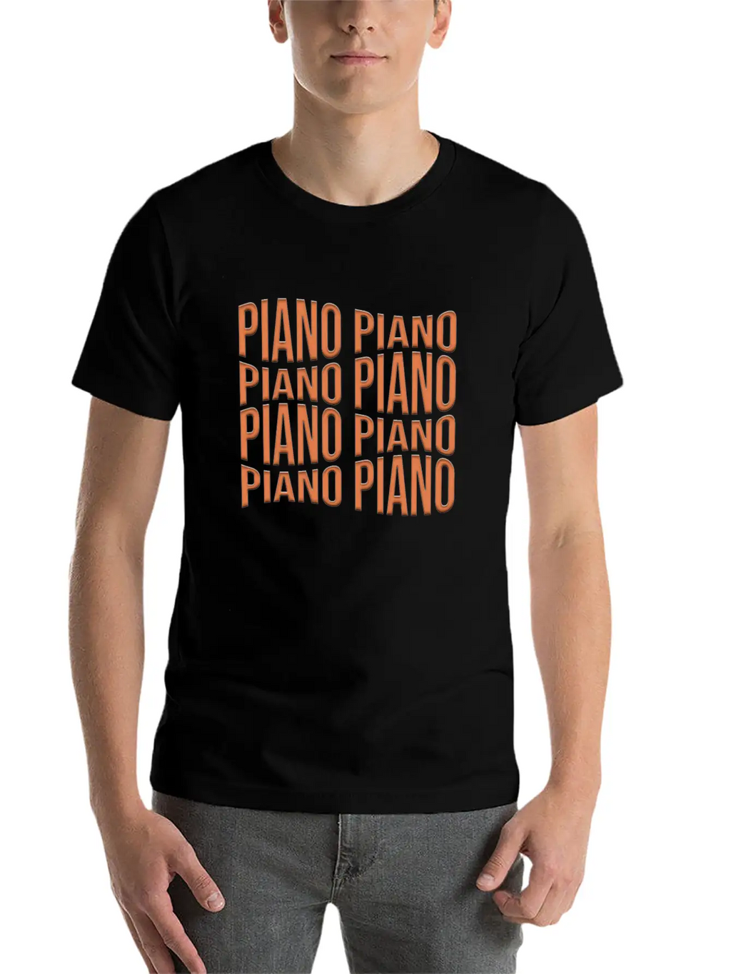 Piano Essential Cotton Tee For Daily Outfits – Unisex Style