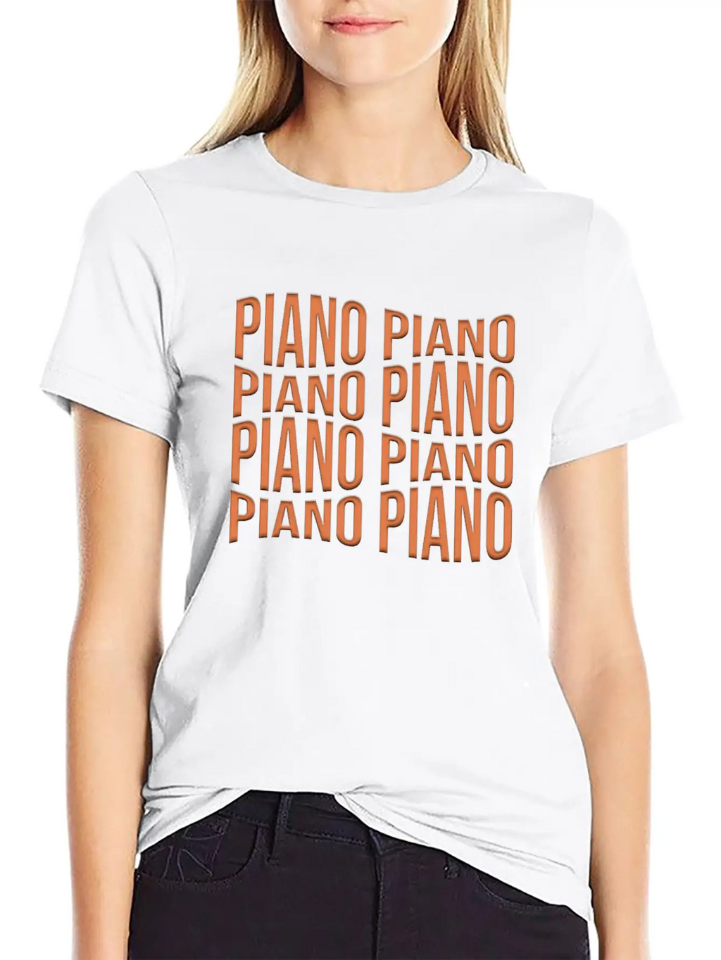 Piano Essential Cotton Tee For Daily Outfits – Unisex Style